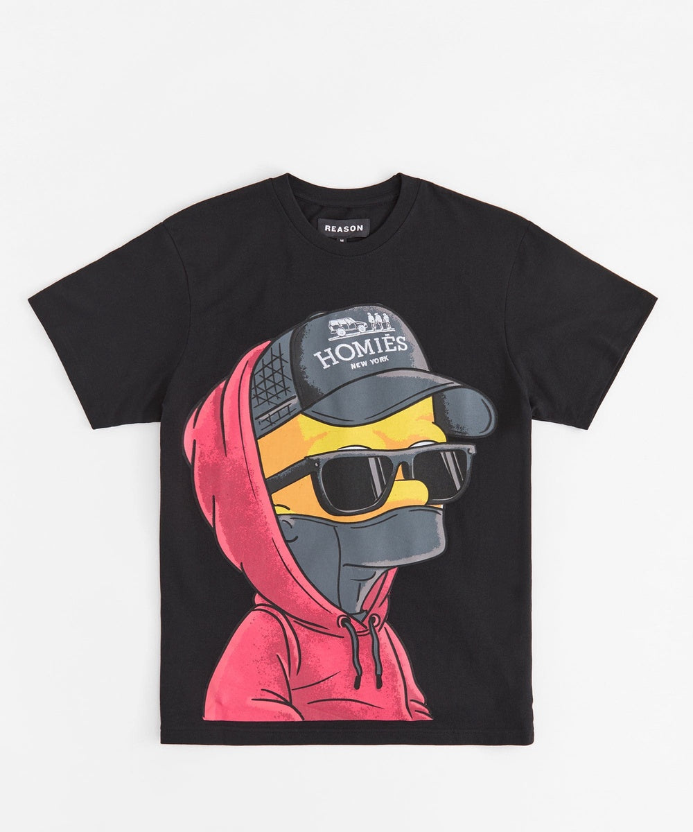 Bart Homies Embroidered Short Sleeve Tee - Black