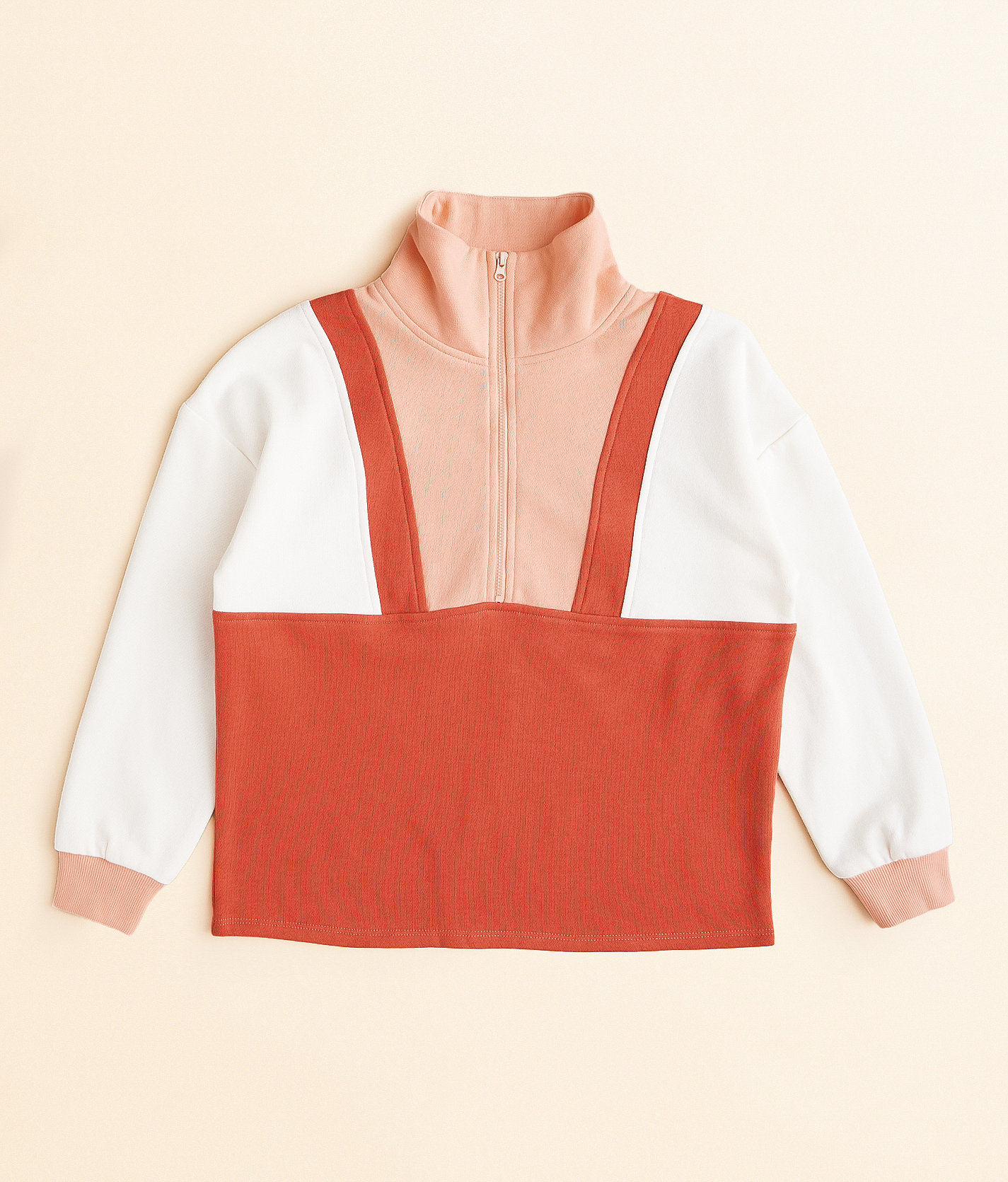 Girls - BKE Color Block Pullover - Girl's Sweatshirts in Gardenia