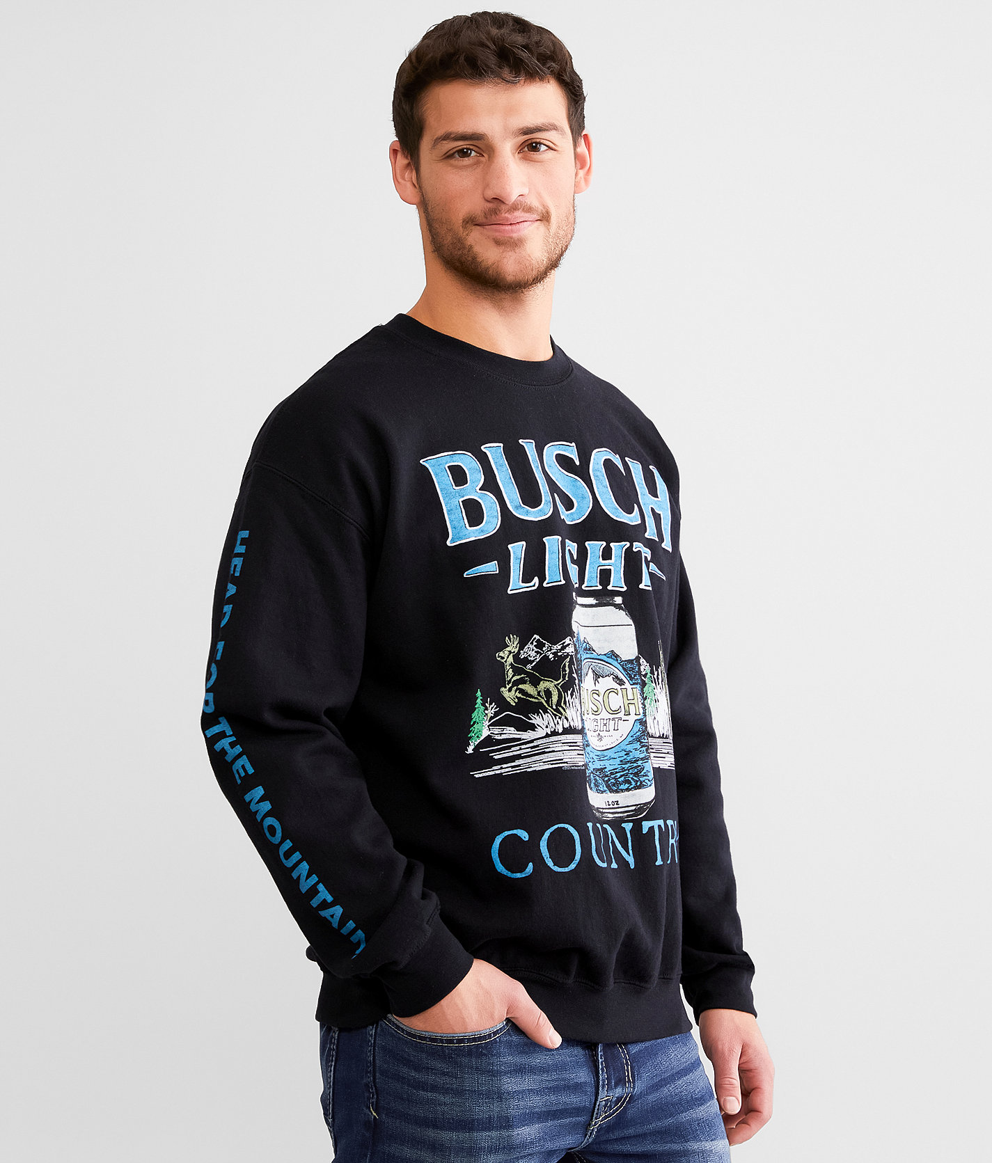 Junkfood Busch Light® Country Pullover - Men's Sweatshirts in Black