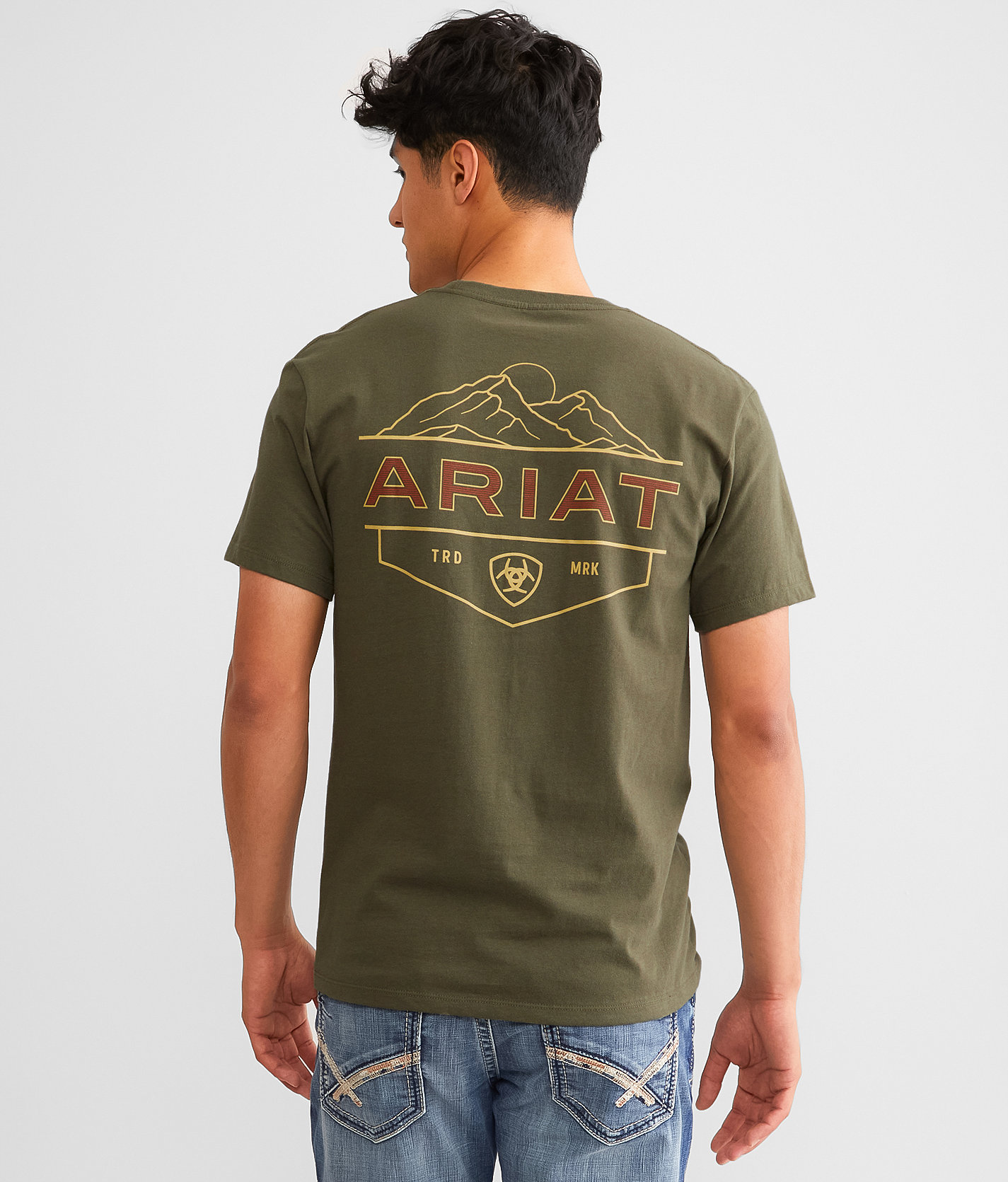 Ariat Ranger Peak T-Shirt - Men's T-Shirts in Army Green