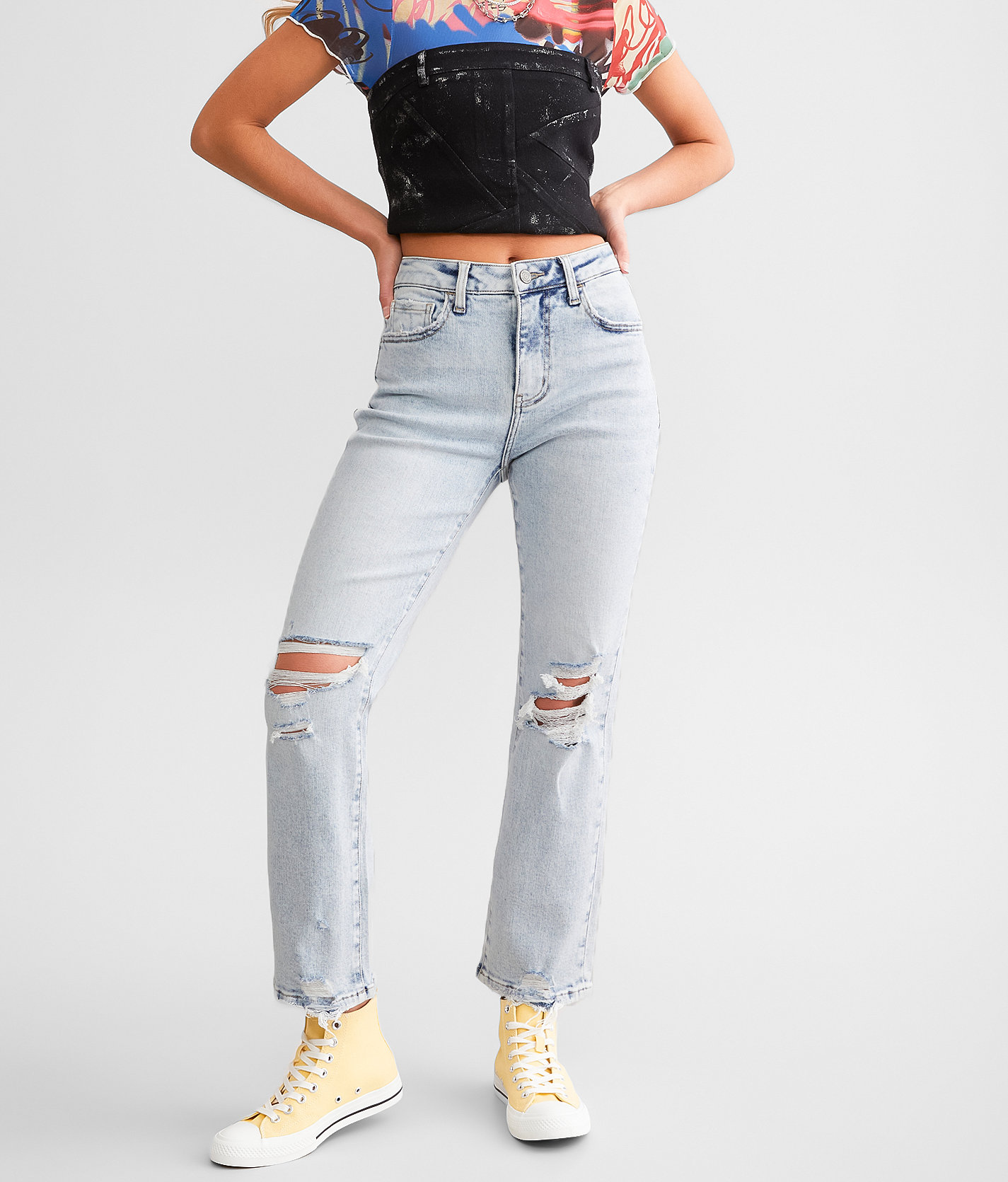 Willow & Root The Cropped Rise Up Jean - Women's Jeans in Purslane
