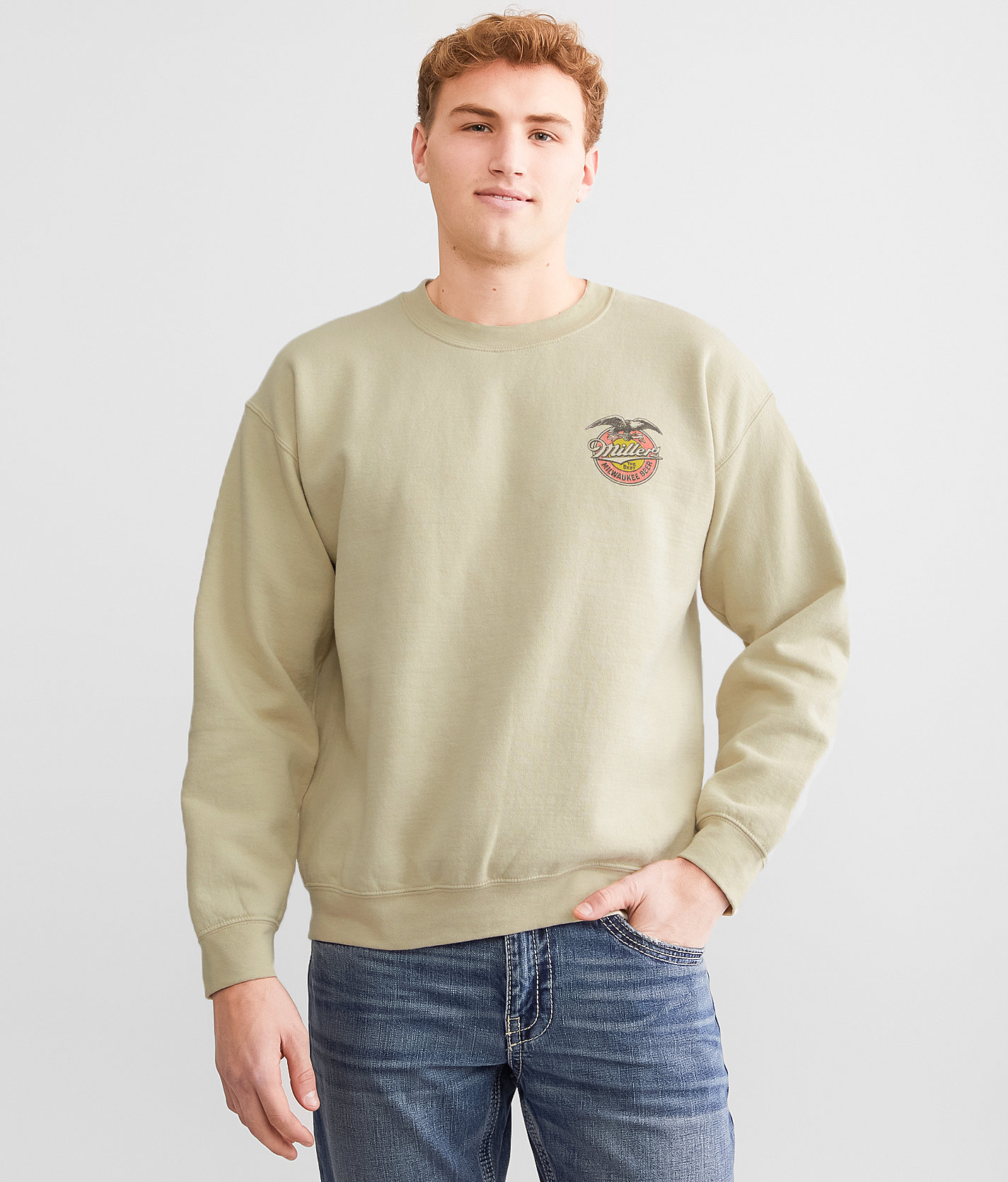 Junkfood Miller® High Life® Vintage Pullover - Men's Sweatshirts in Sand