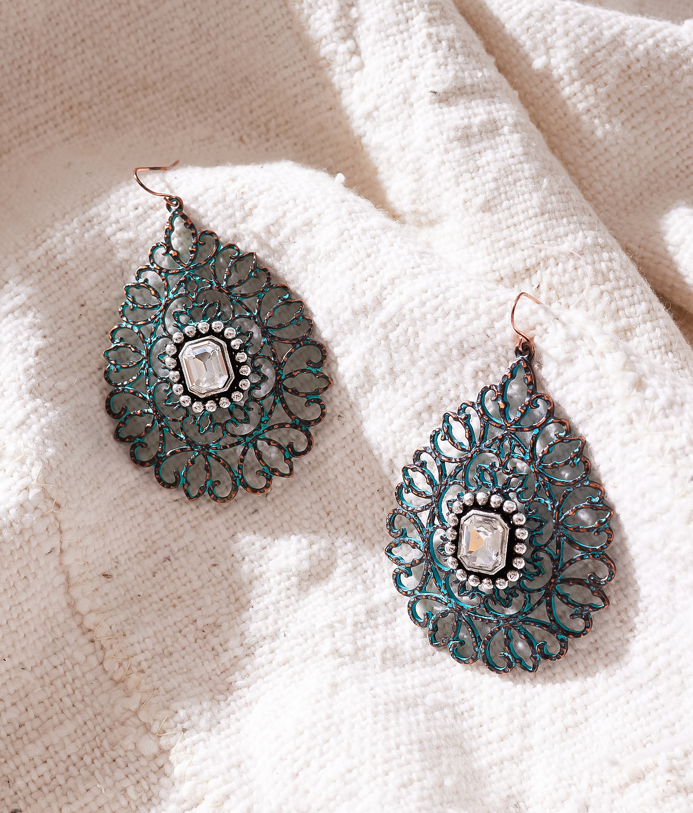 Sterling & Stitch Statement Patina Drop Earring - Women's Jewelry in Patina Copper