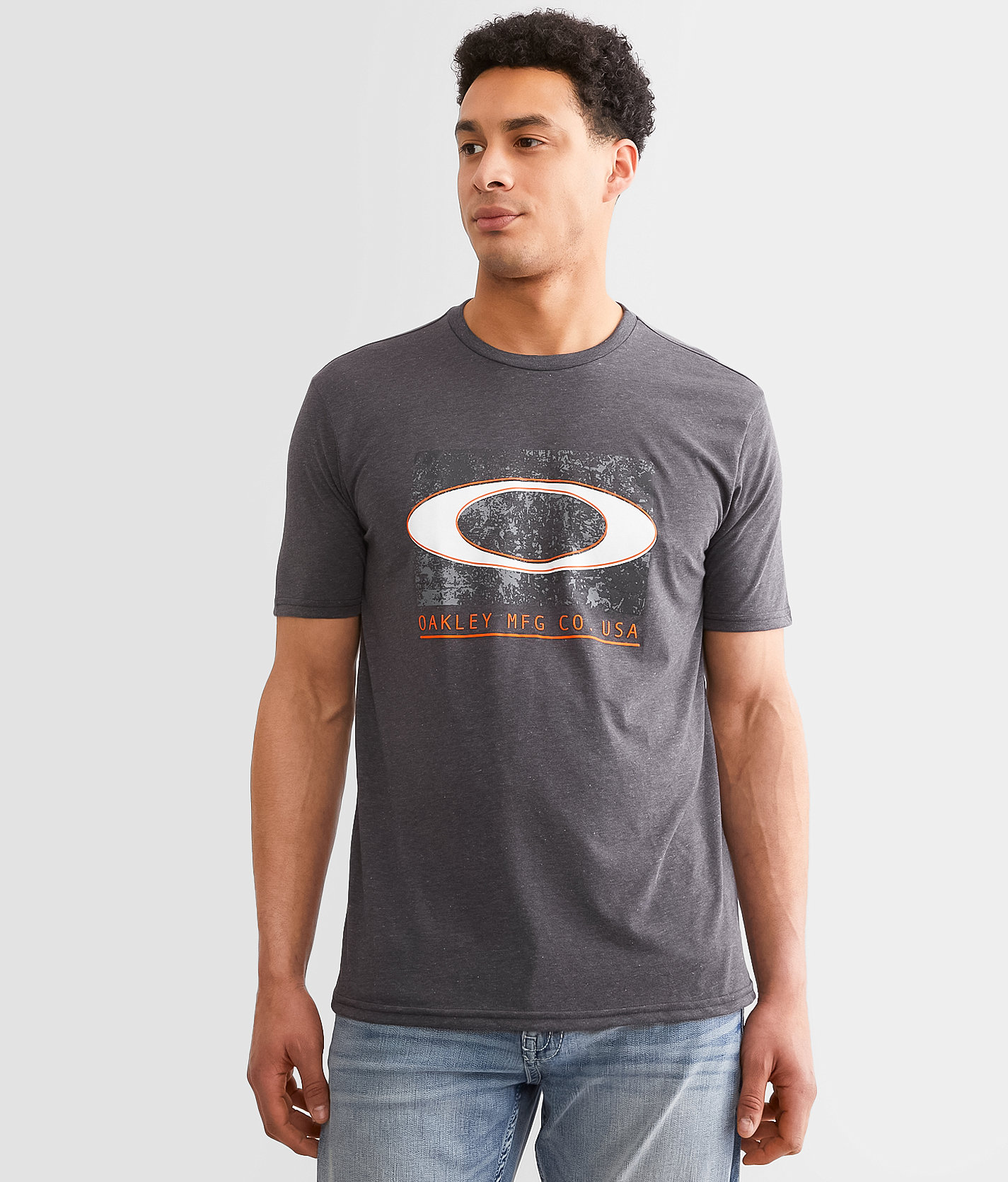 Oakley Splatter Camo Ellipse O Hydrolix™ T-Shirt - Men's T-Shirts in Jet Black Heather