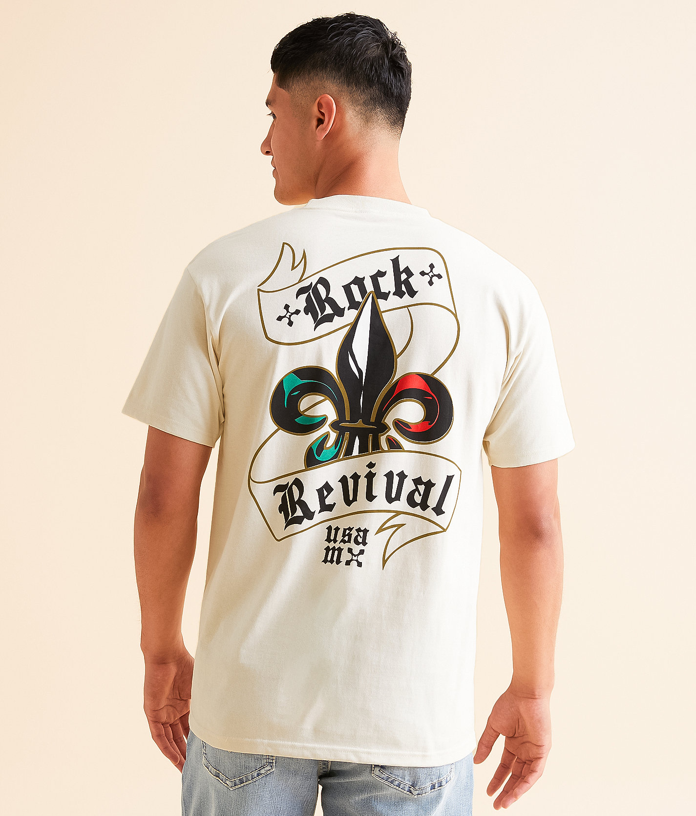 Rock Revival Rogers T-Shirt - Men's T-Shirts in Cream