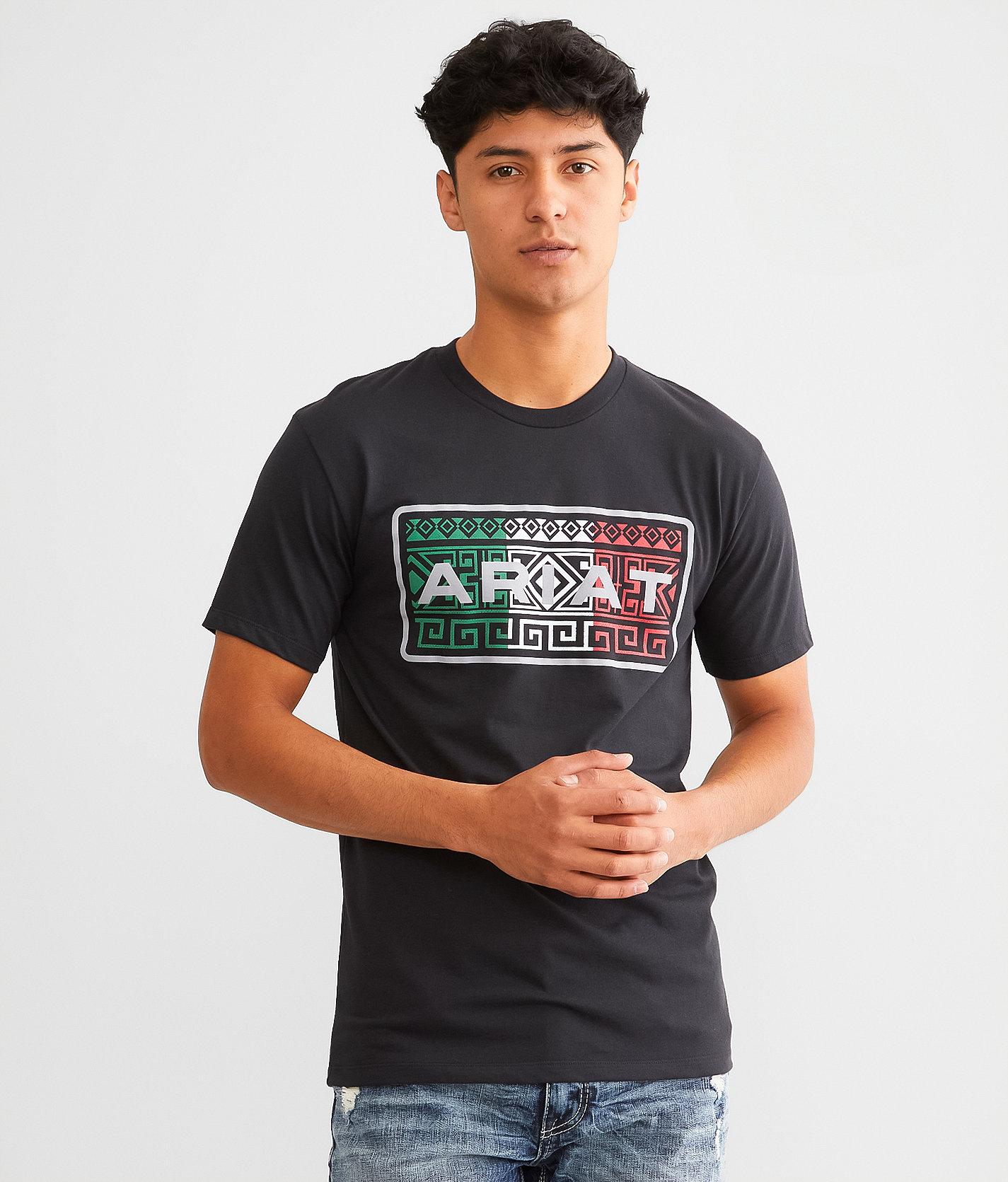 Ariat Carving Lockup T-Shirt - Men's T-Shirts in Black