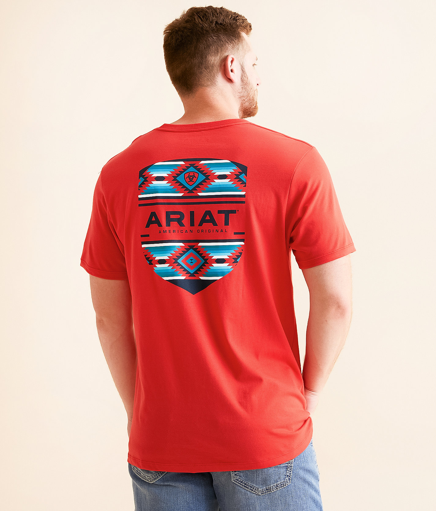 Ariat Canyon Aztec T-Shirt - Men's T-Shirts in Mars Red