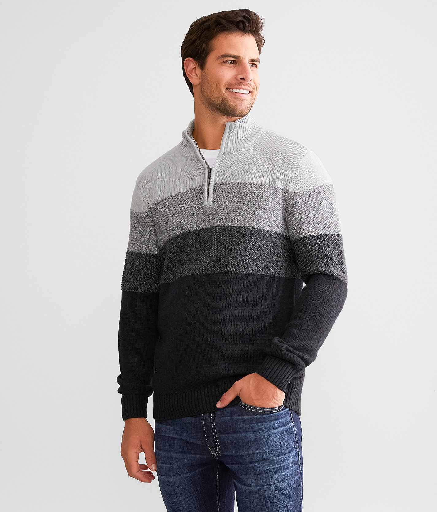 J.B. Holt Quarter Zip Sweater - Men's Sweaters in Charcoal Heather