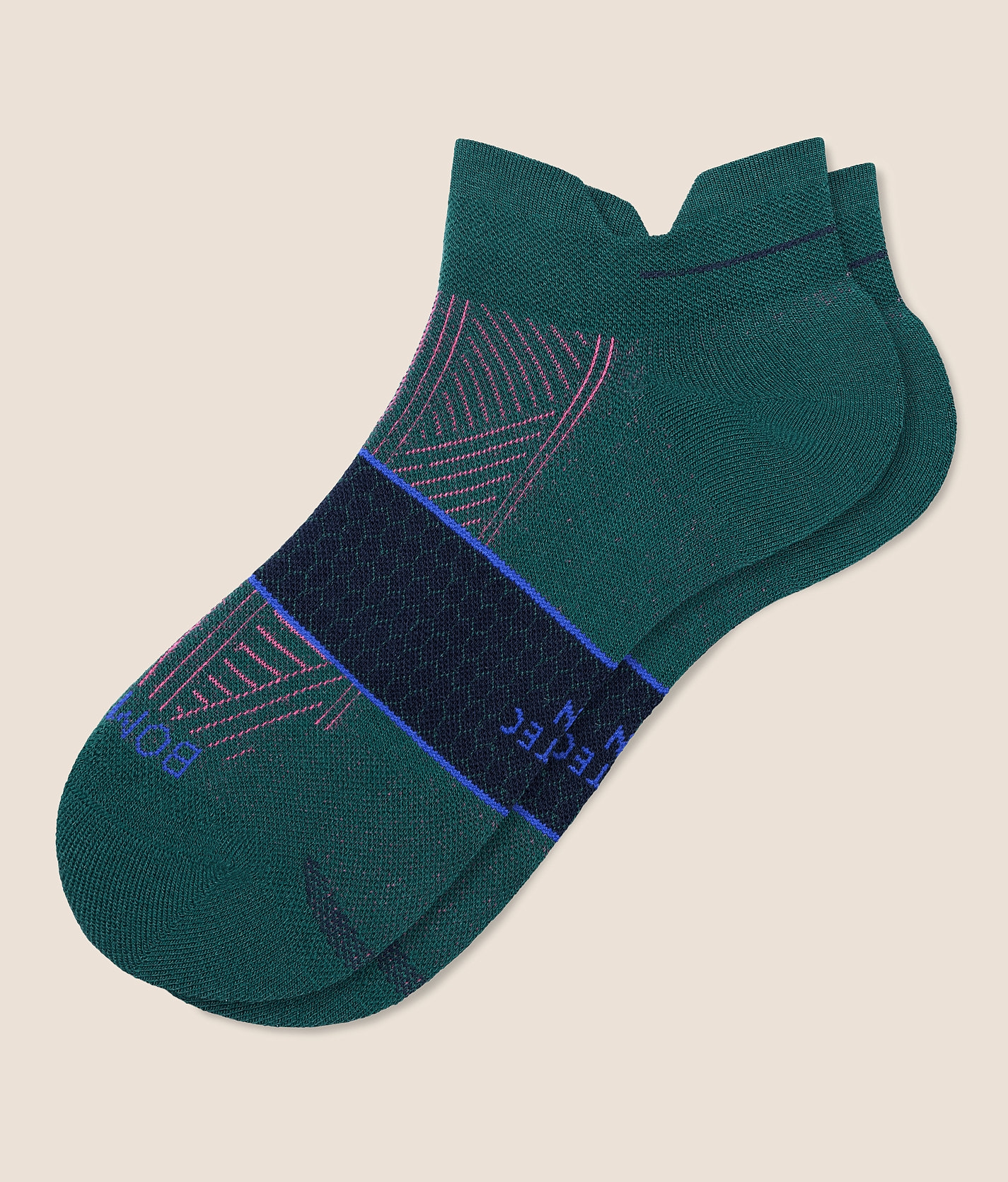 Bombas® Performance Running Ankle Socks - Women's Socks in Forest Grn Midnight Navu