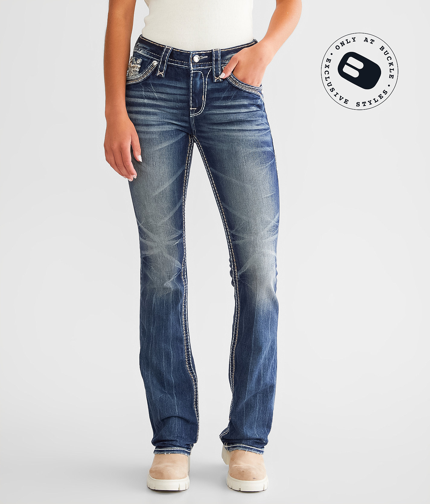 Rock Revival Lizbeth Mid-Rise Boot Stretch Jean - Women's Jeans in Lizbeth MB202