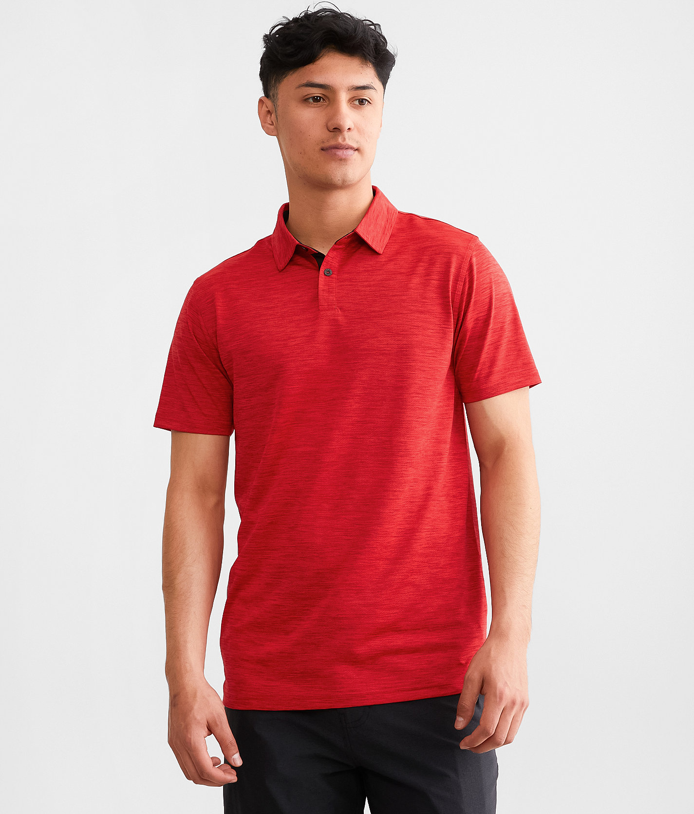 BKE Neville Performance Polo - Men's Polos in Red