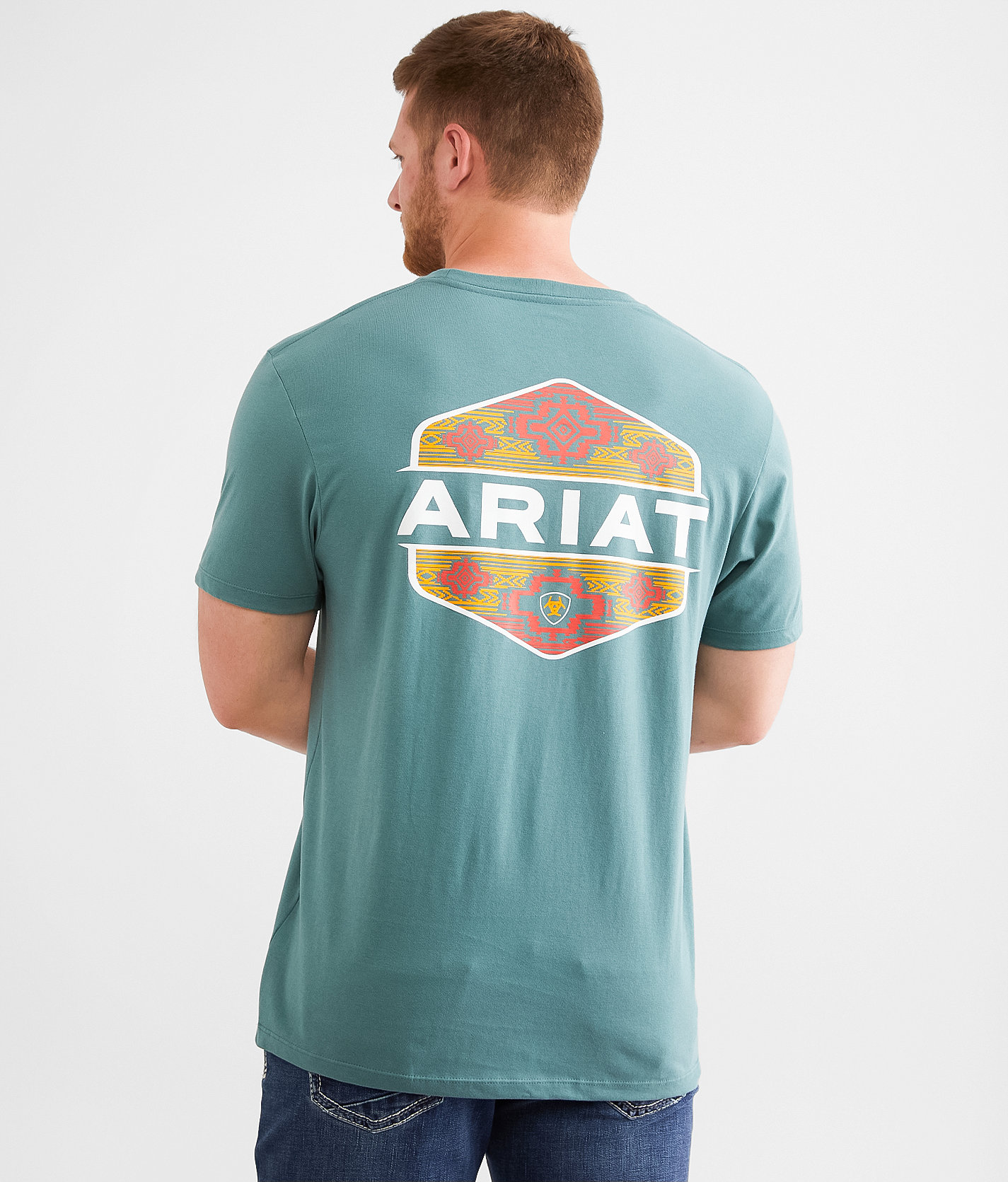 Ariat Denim Ott T-Shirt - Men's T-Shirts in Silver Pine