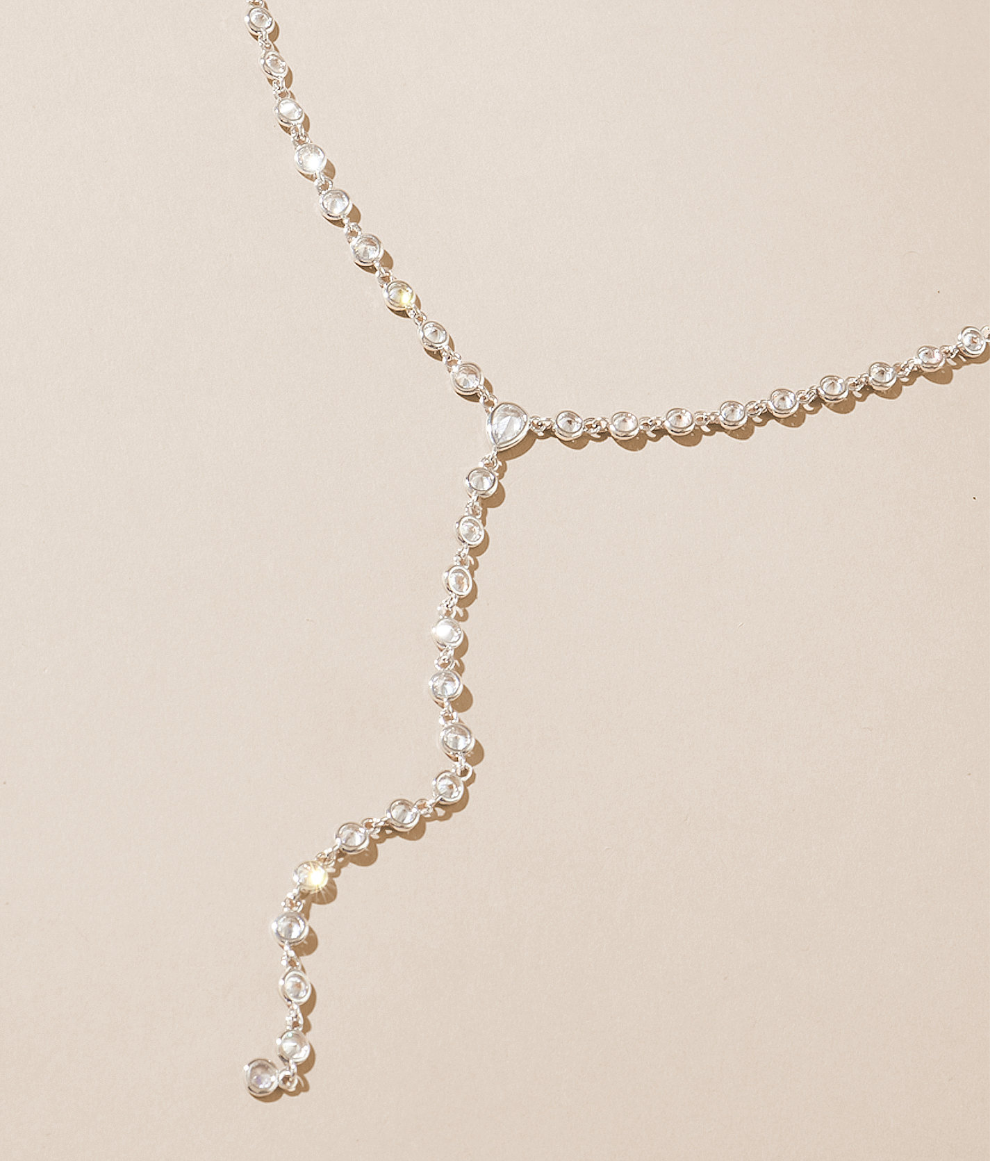 Sahira Jewelry Design Anastasia Lariat Necklace - Women's Jewelry in Silver