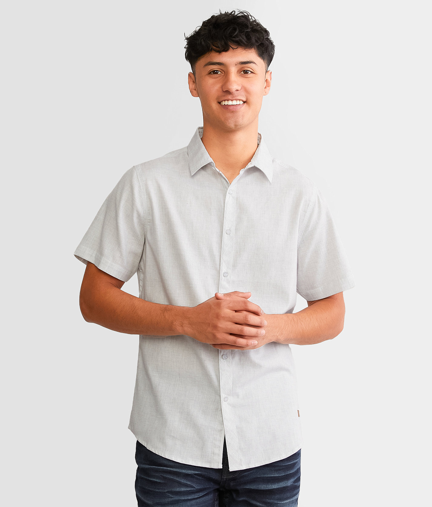 Outpost Makers Woven Shirt - Men's Shirts in Heather Grey