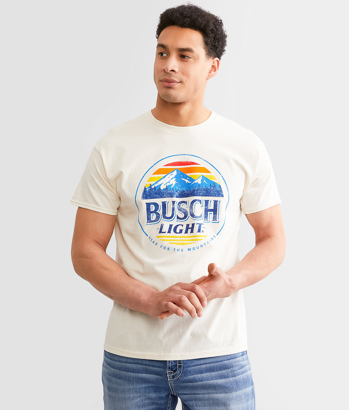 Brew City Busch Light® Mountain Rounder T-Shirt - Men's T-Shirts in Natural