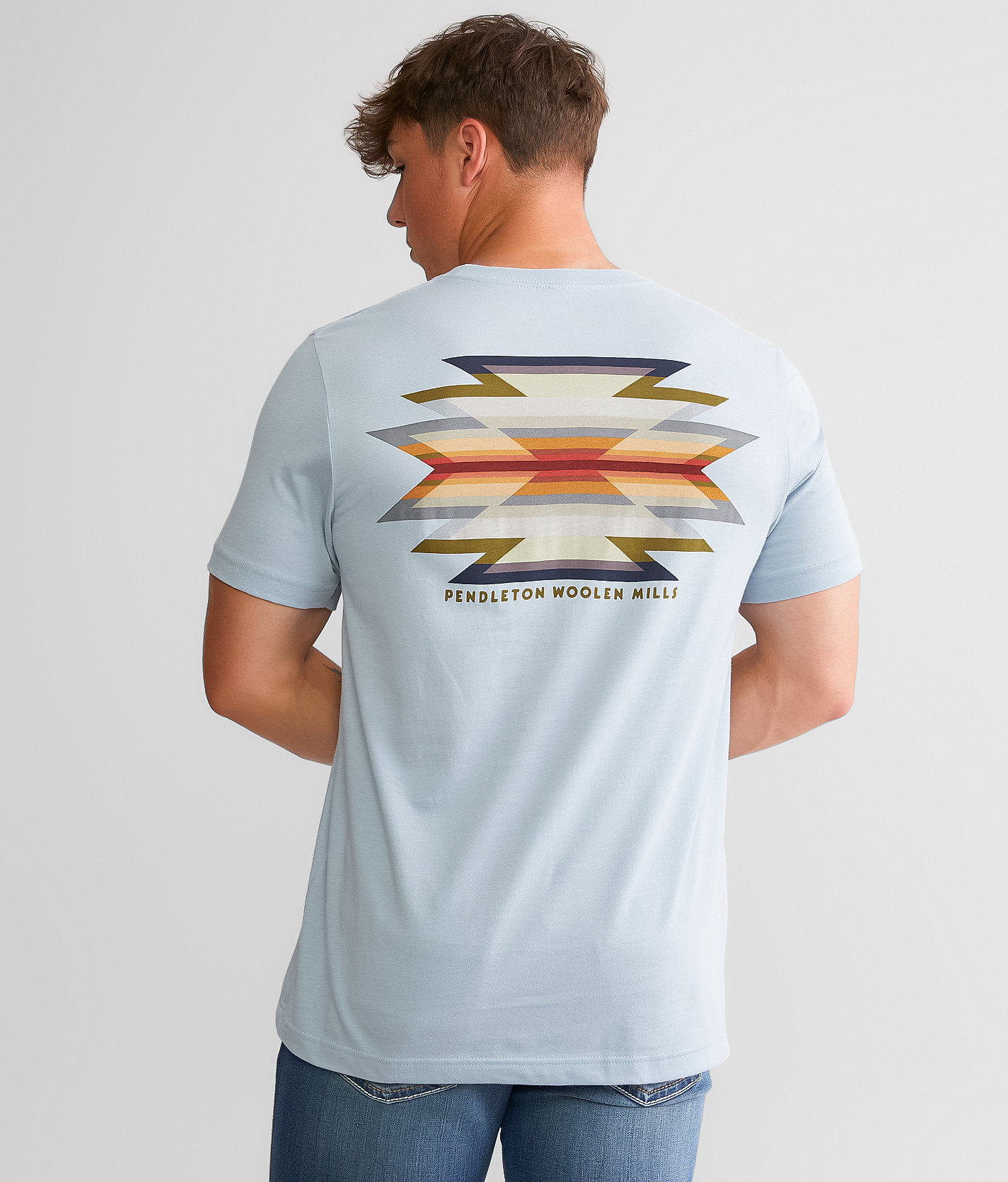 Pendleton Wyeth Trail T-Shirt - Men's T-Shirts in Light Blue Multi