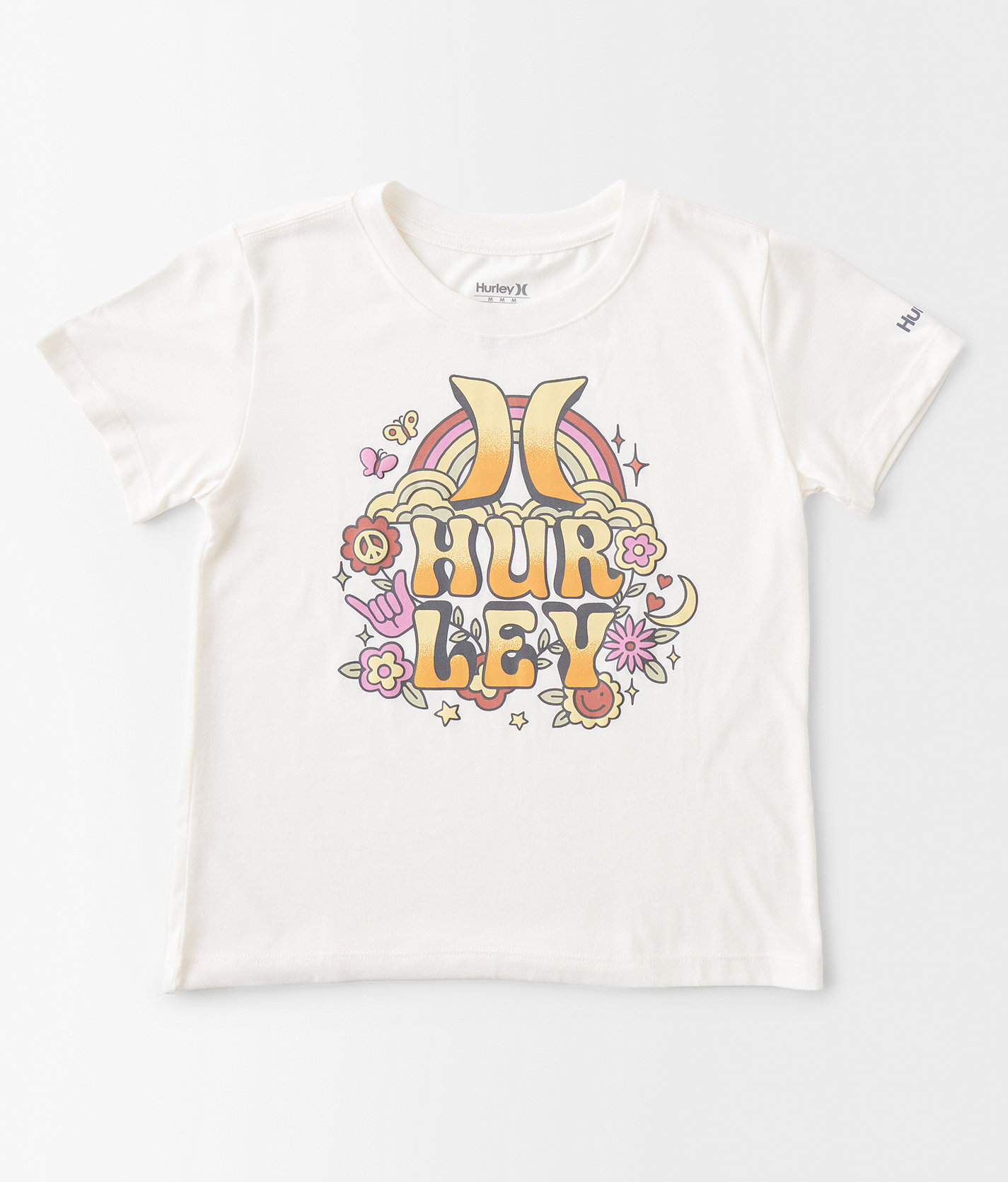 Girls - Hurley Peace & Love T-Shirt - Girl's T-Shirts in Marshmallow