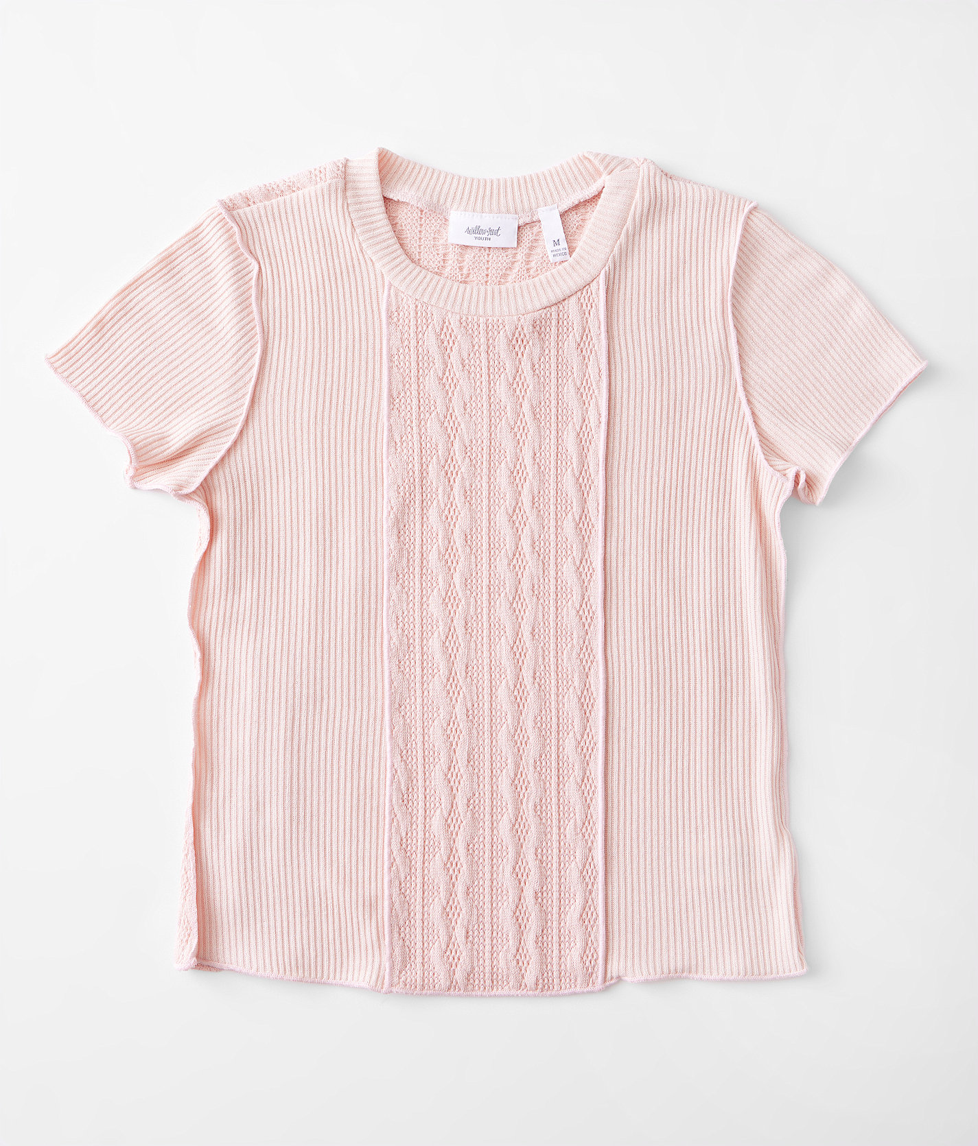 Girls - Willow & Root Cable Knit Top - Girl's Shirts & Blouses in Blush