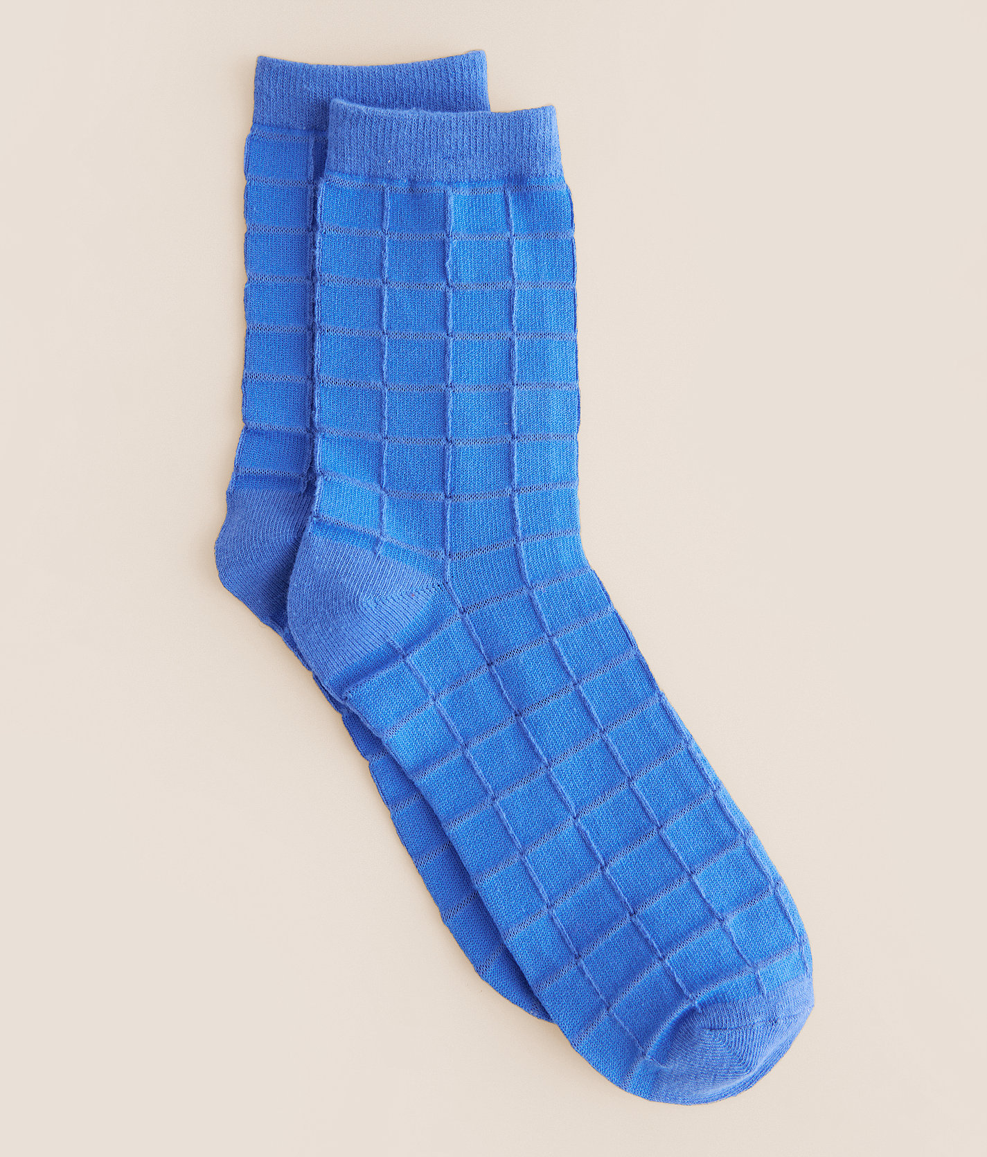 BKE Muk Luks Blue Grid Socks - Women's Socks in Blue