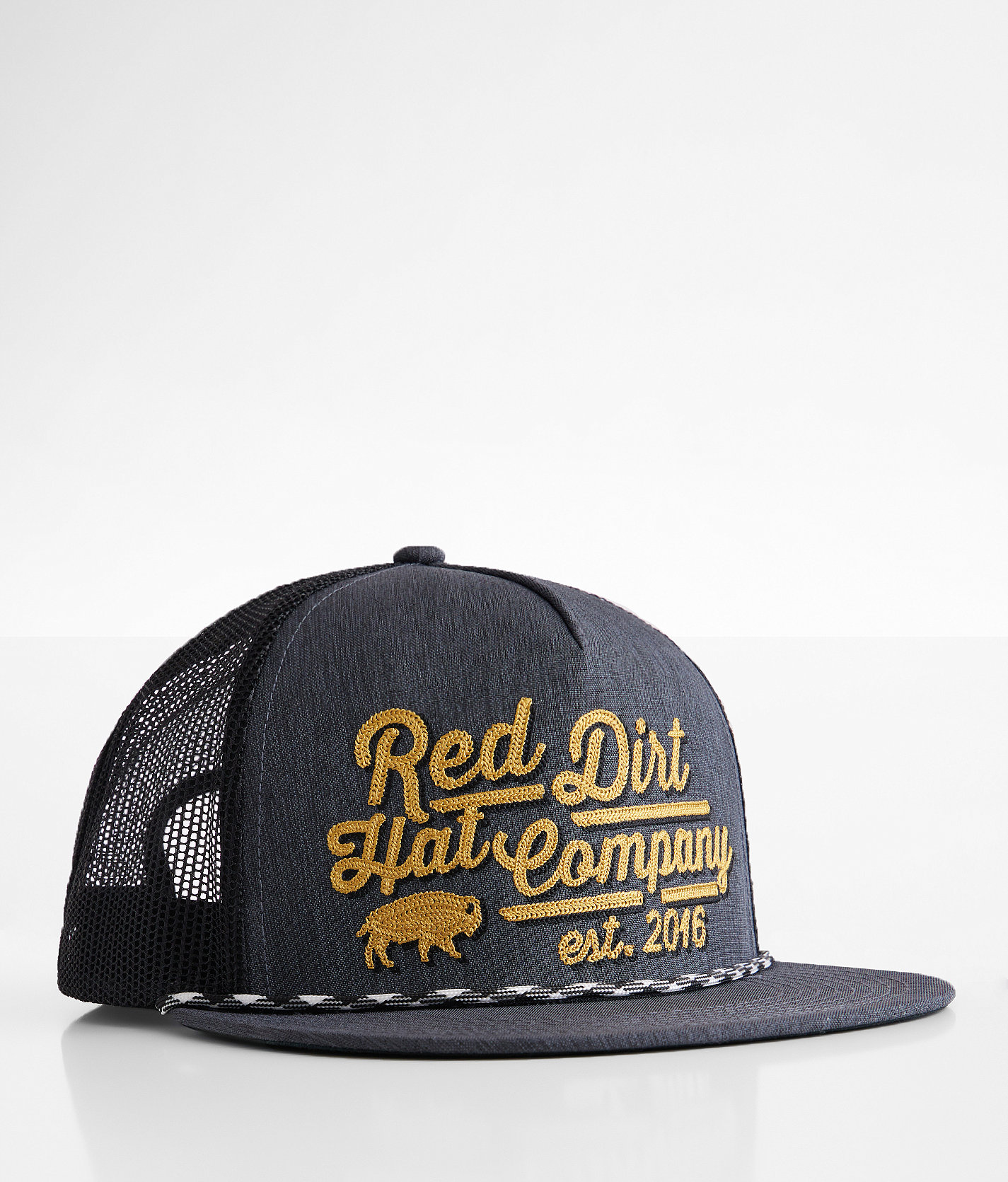Red Dirt Hat Co. Gold Digger Trucker Hat - Men's Hats in Heather Charcoal Black