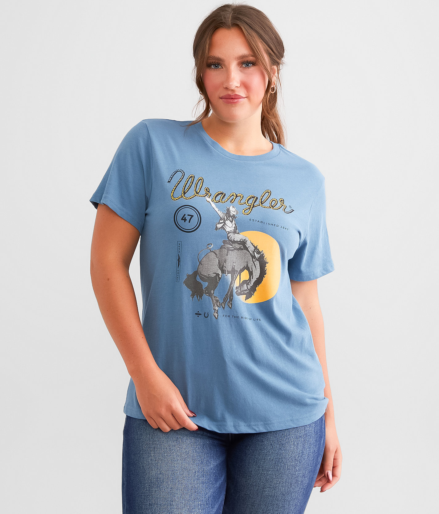 Wrangler® Cowgirl Life T-Shirt - Women's T-Shirts in Provincial Blue
