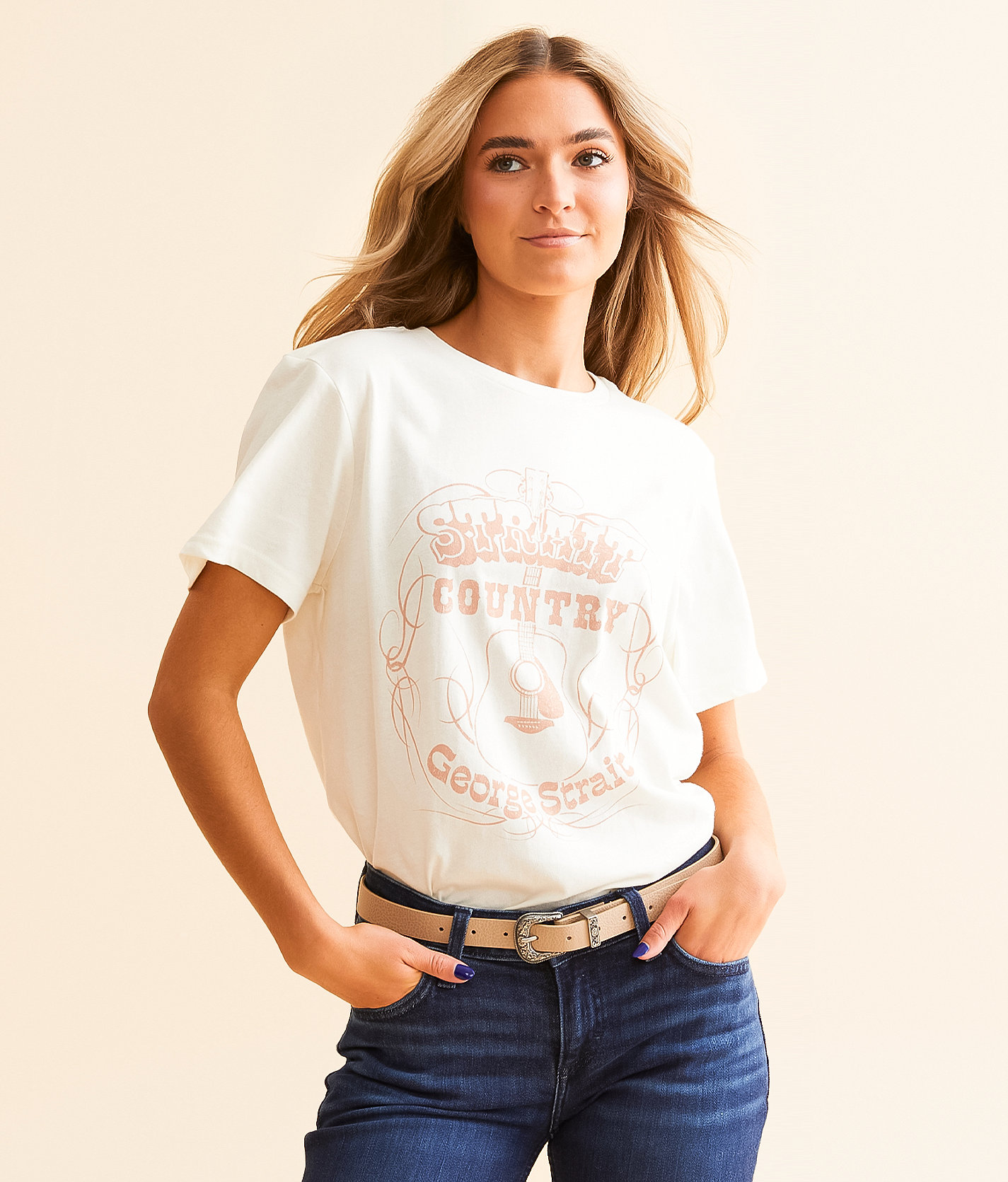 Wrangler® George Strait Country Band T-Shirt - Women's T-Shirts in Marshmallow