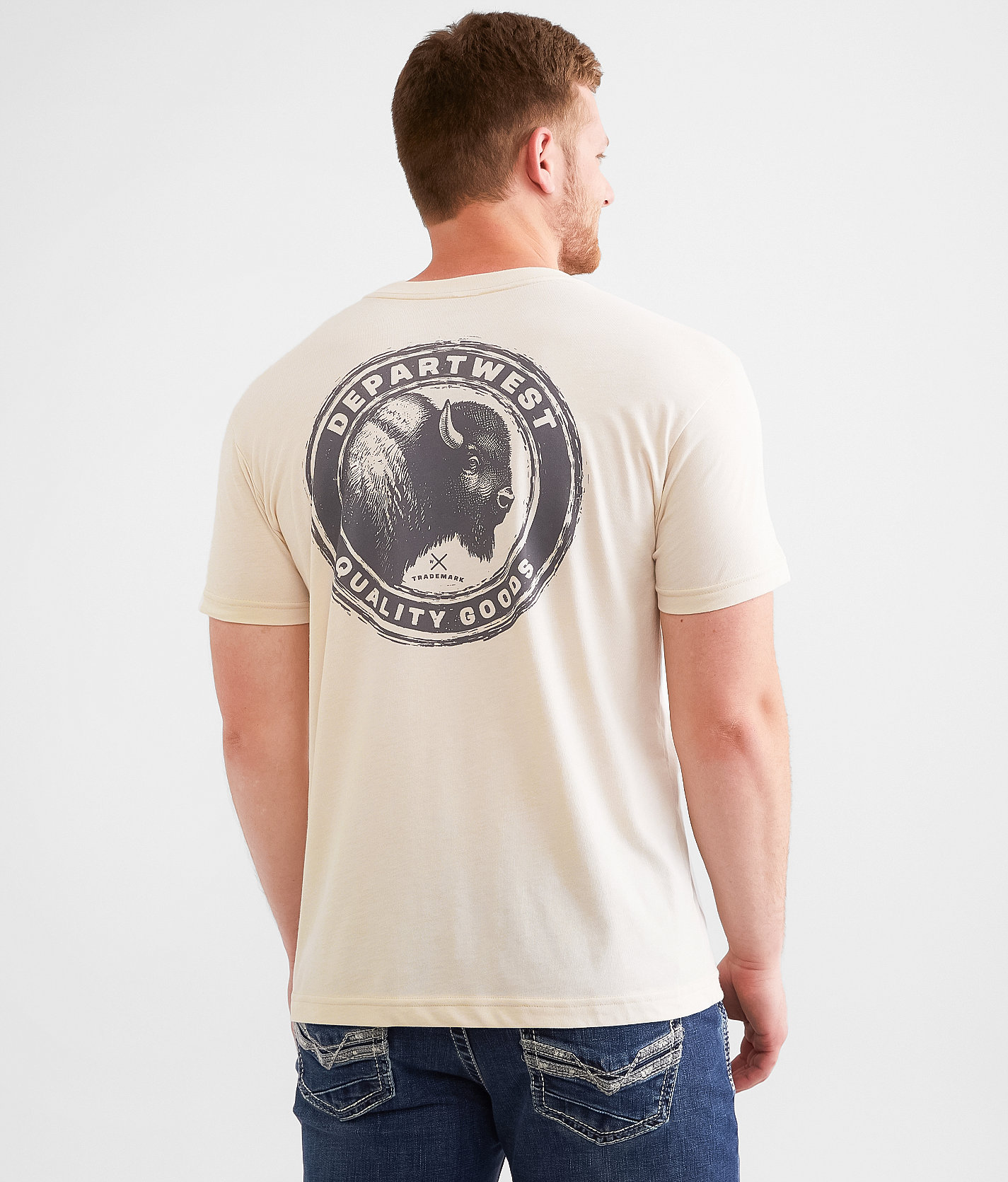 Departwest Brave Bison T-Shirt - Men's T-Shirts in Sand Heather
