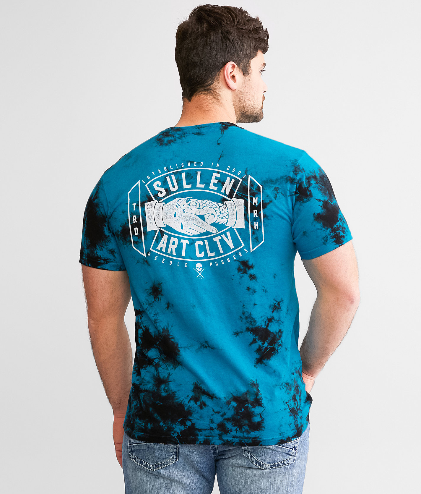 Sullen Twice Bitten T-Shirt - Men's T-Shirts in Blue Atoli Black Crystal