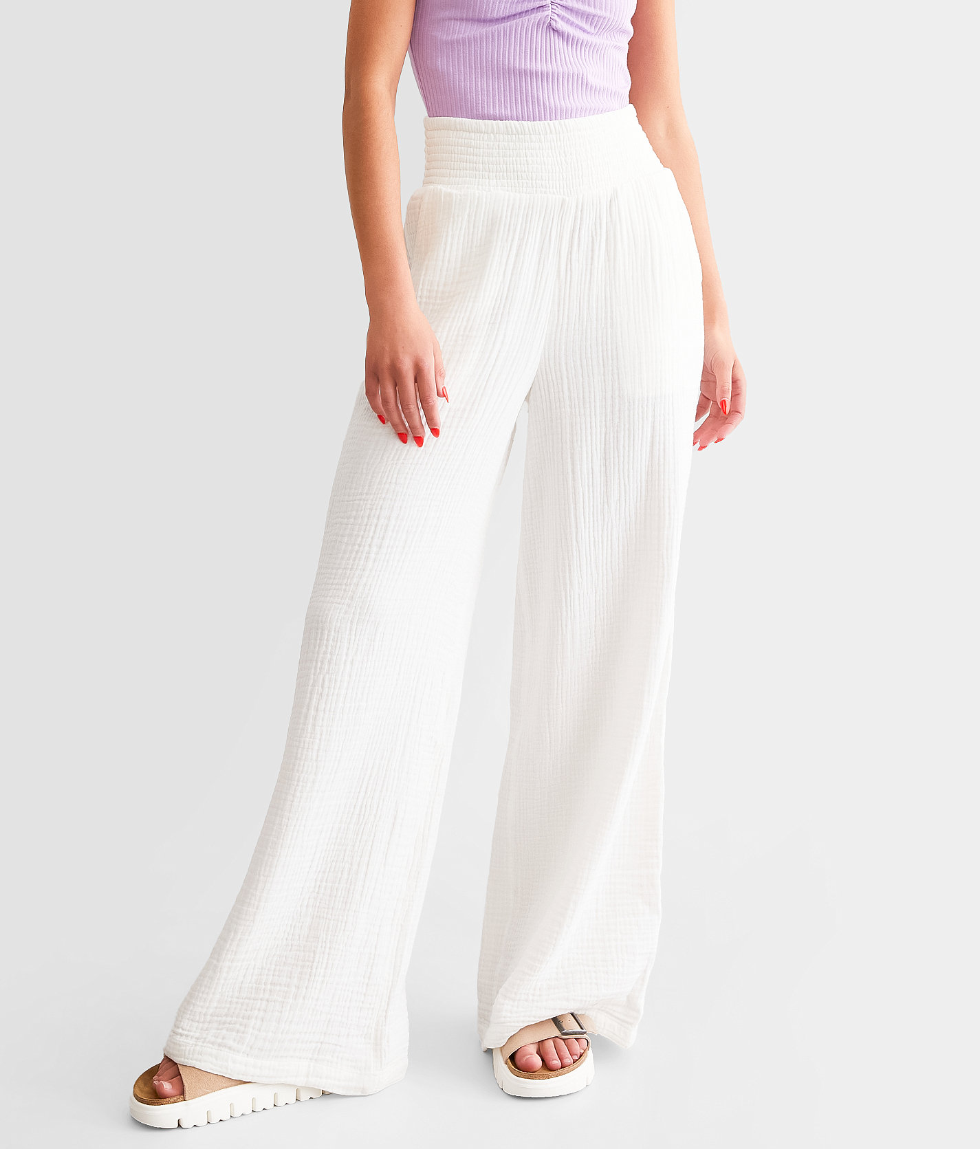 Billabong New Waves Gauze Beach Pant - Women's Pants in Salt Crystal