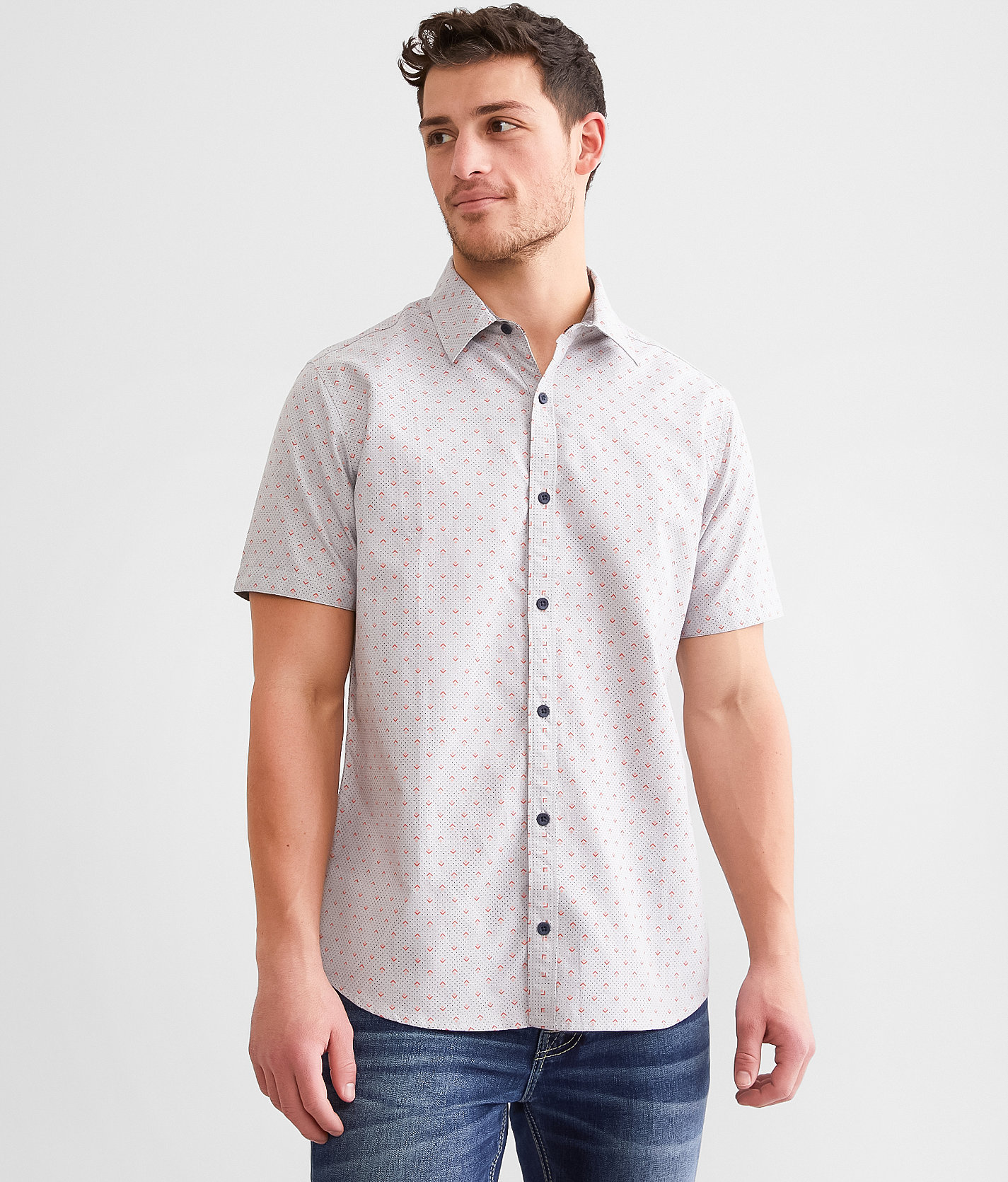 Departwest Arrow Shirt - Men's Shirts in Grey Pink