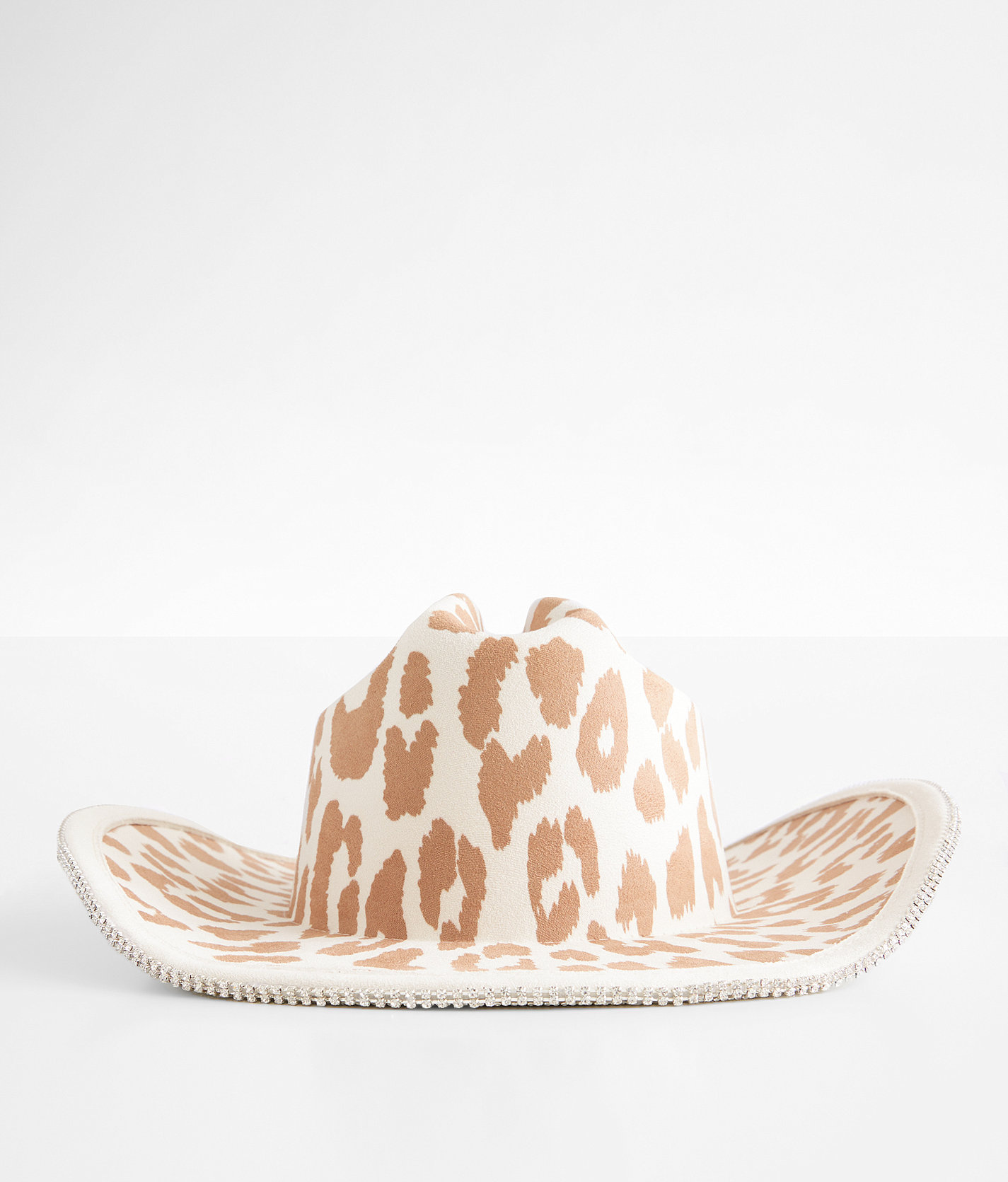 Fame Accessories Cheetah Glitz Cowboy Hat - Women's Hats in Brown