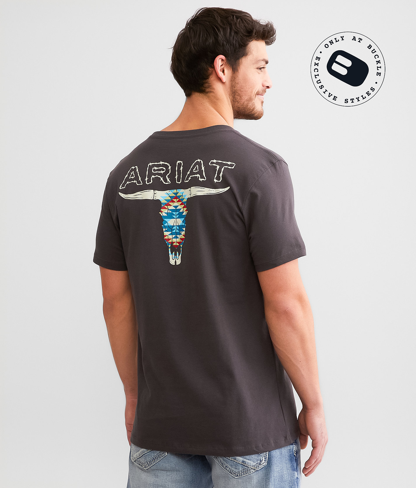 Ariat Barbed Southwest T-Shirt - Men's T-Shirts in Vintage Black