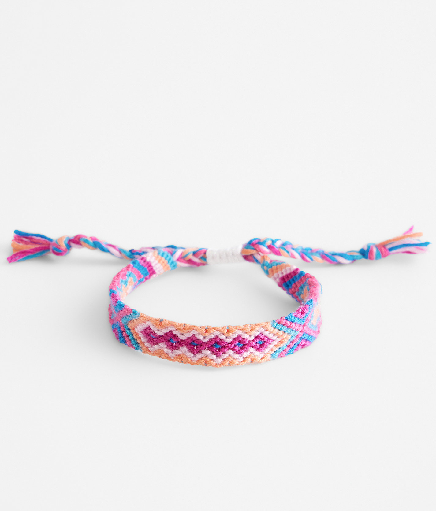 BKE Braided Slider Bracelet - Women's Jewelry in Blue Pink