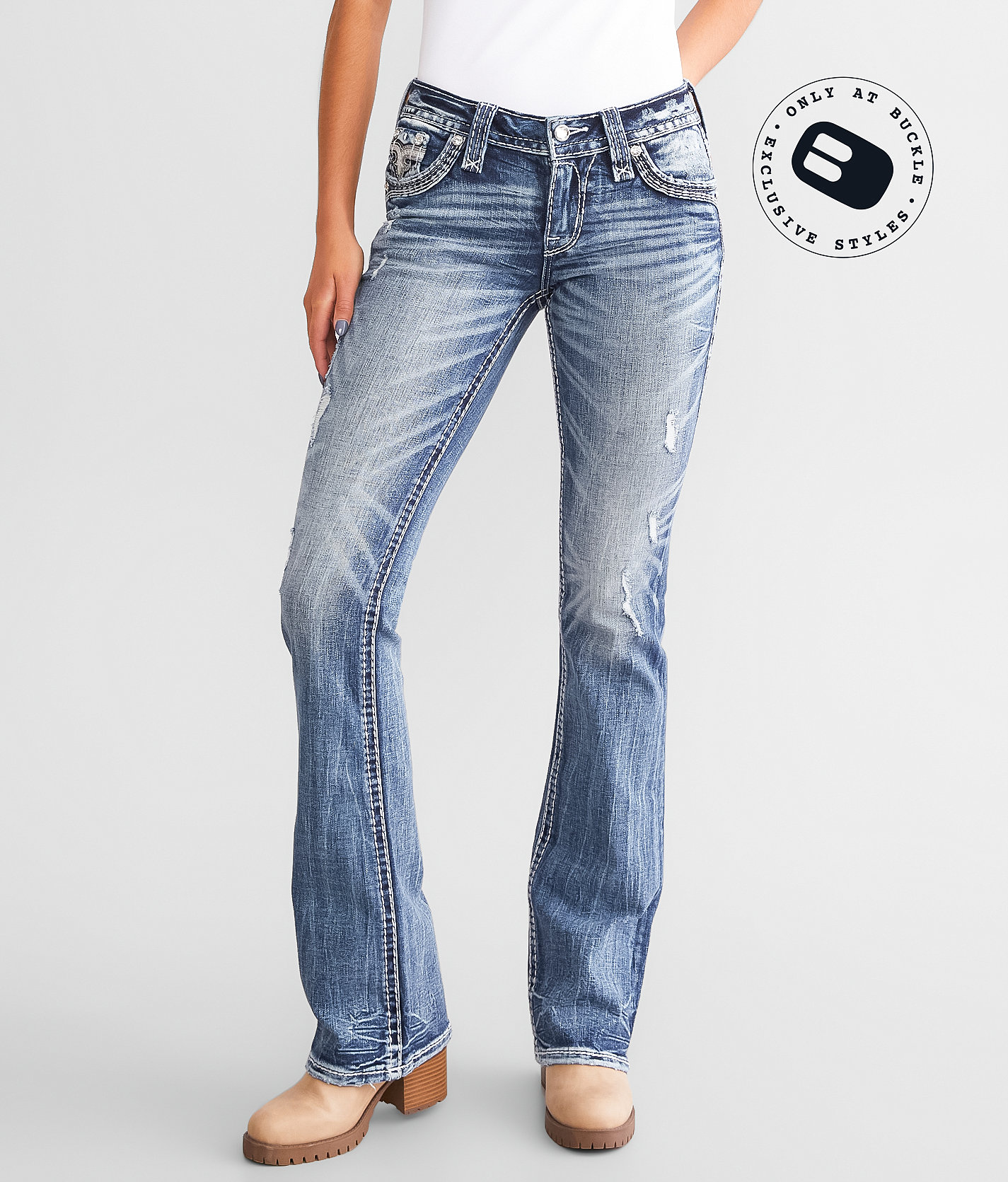 Rock Revival Kaylla Low Rise Boot Stretch Jean - Women's Jeans in Kaylla B207