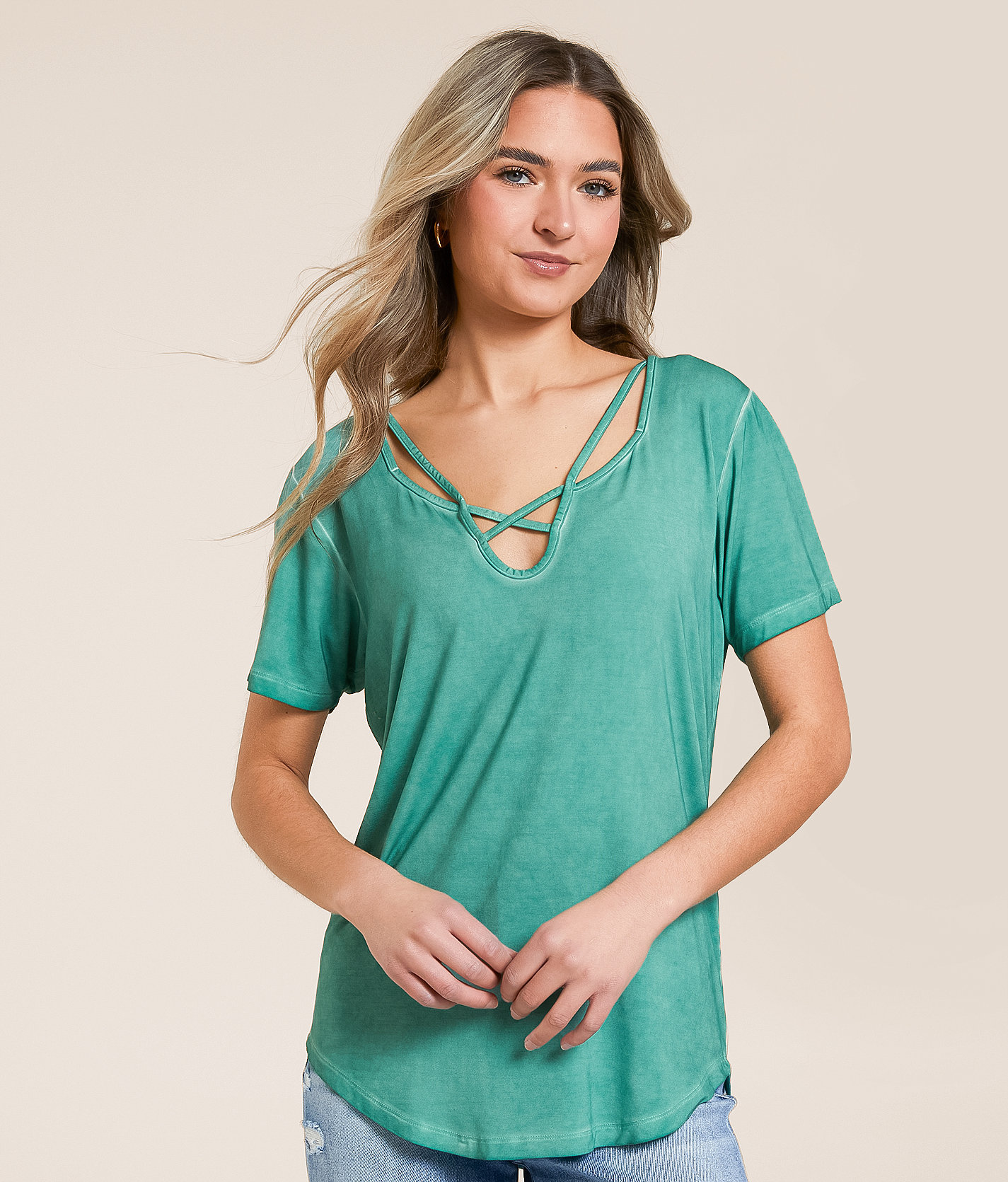 White Crow Elliot Strappy Top - Women's Shirts & Blouses in Aqua Sea