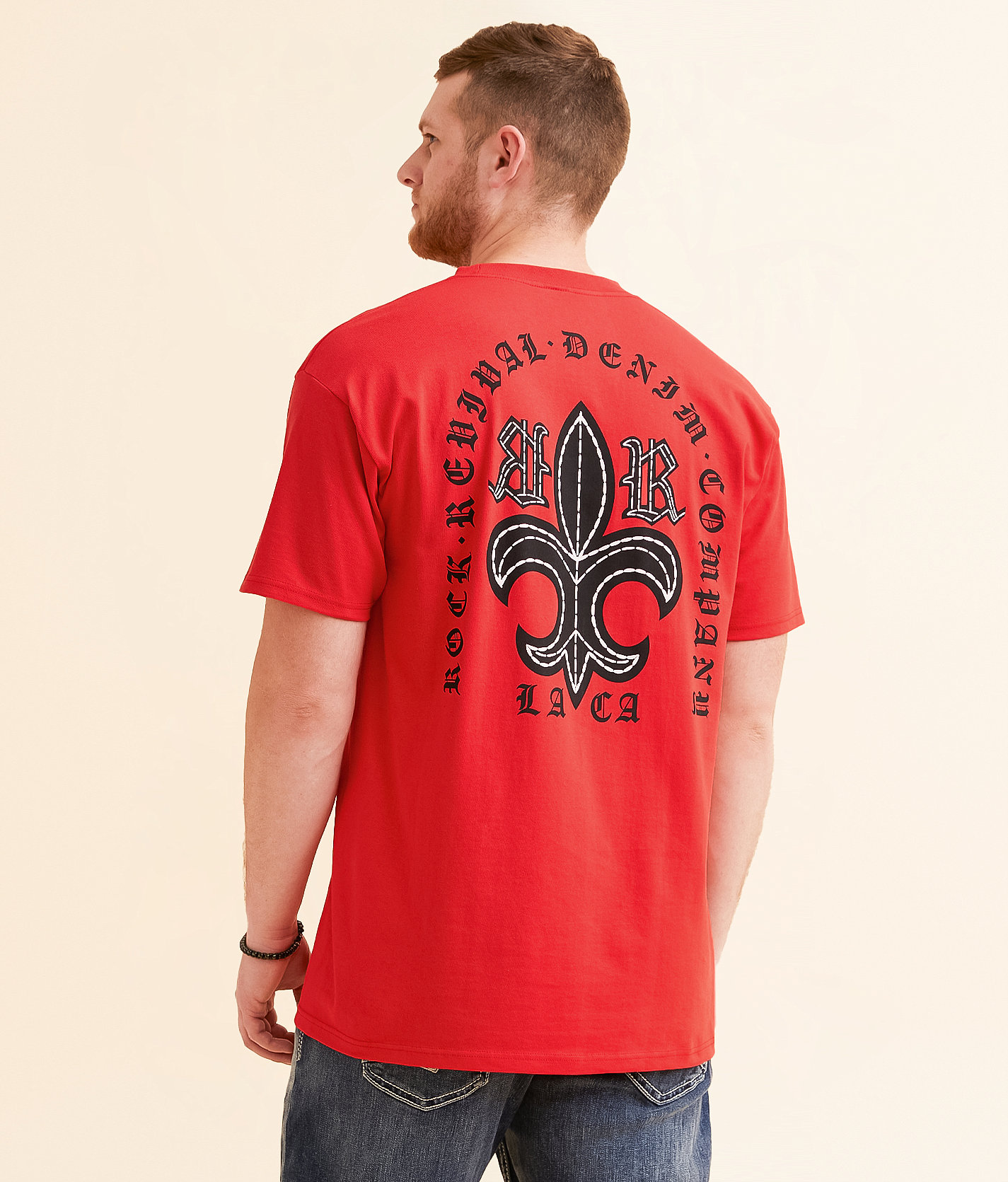 Rock Revival Banks T-Shirt - Men's T-Shirts in Fuji Red