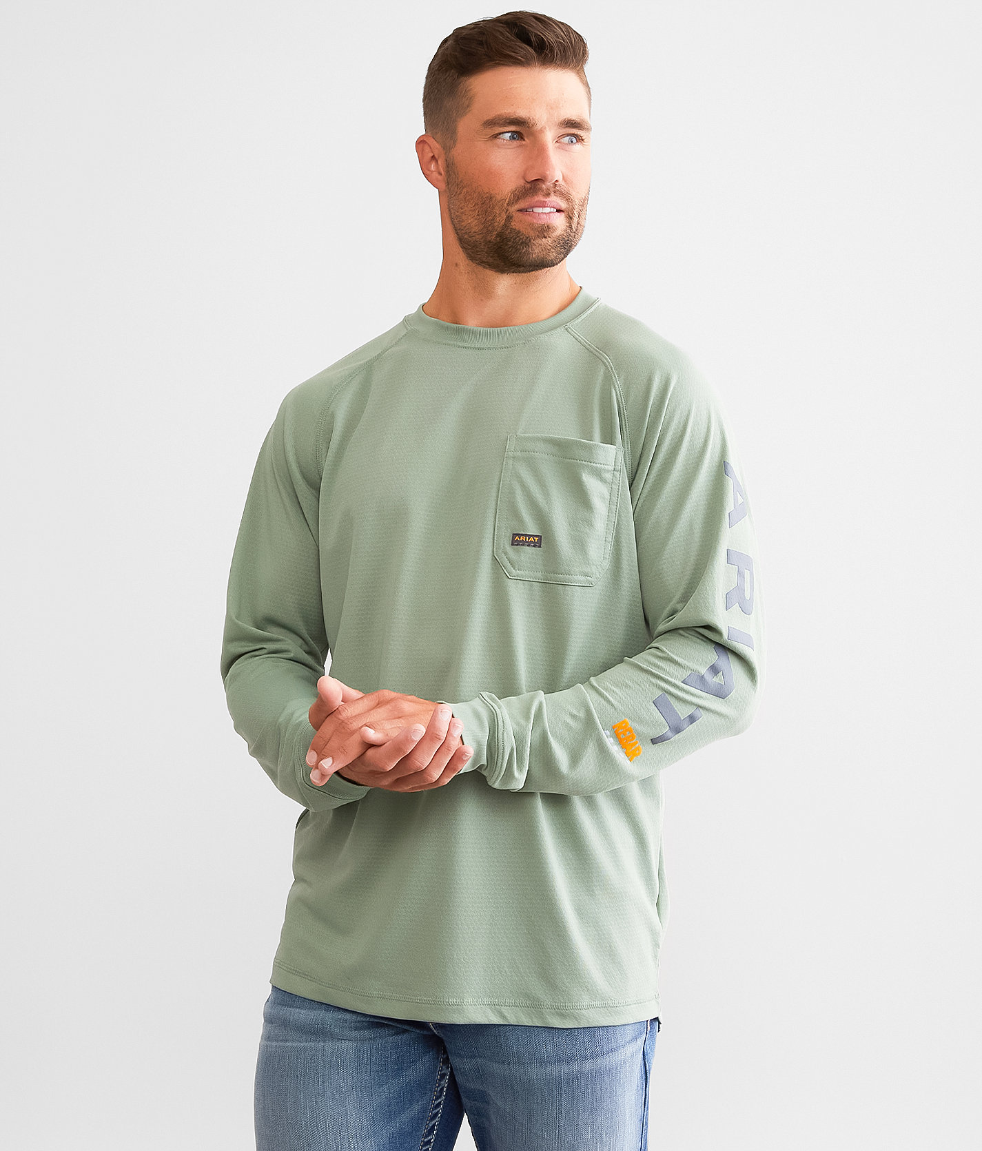 Ariat VentTEK™ Rebar Heat Fighter T-Shirt - Men's T-Shirts in Lily Pad Periscope