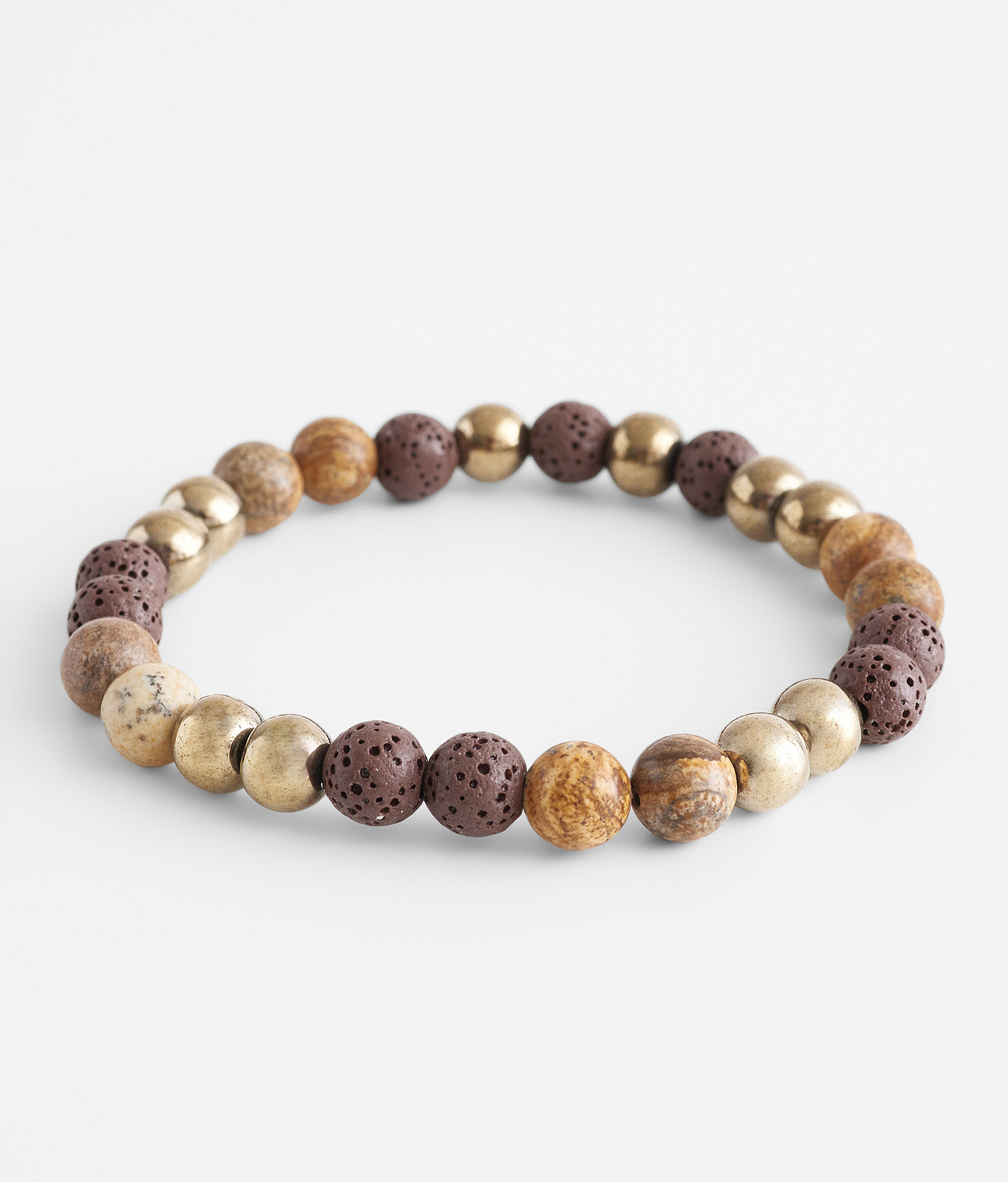 BKE Lava Bead Bracelet - Men's Jewelry in Brown