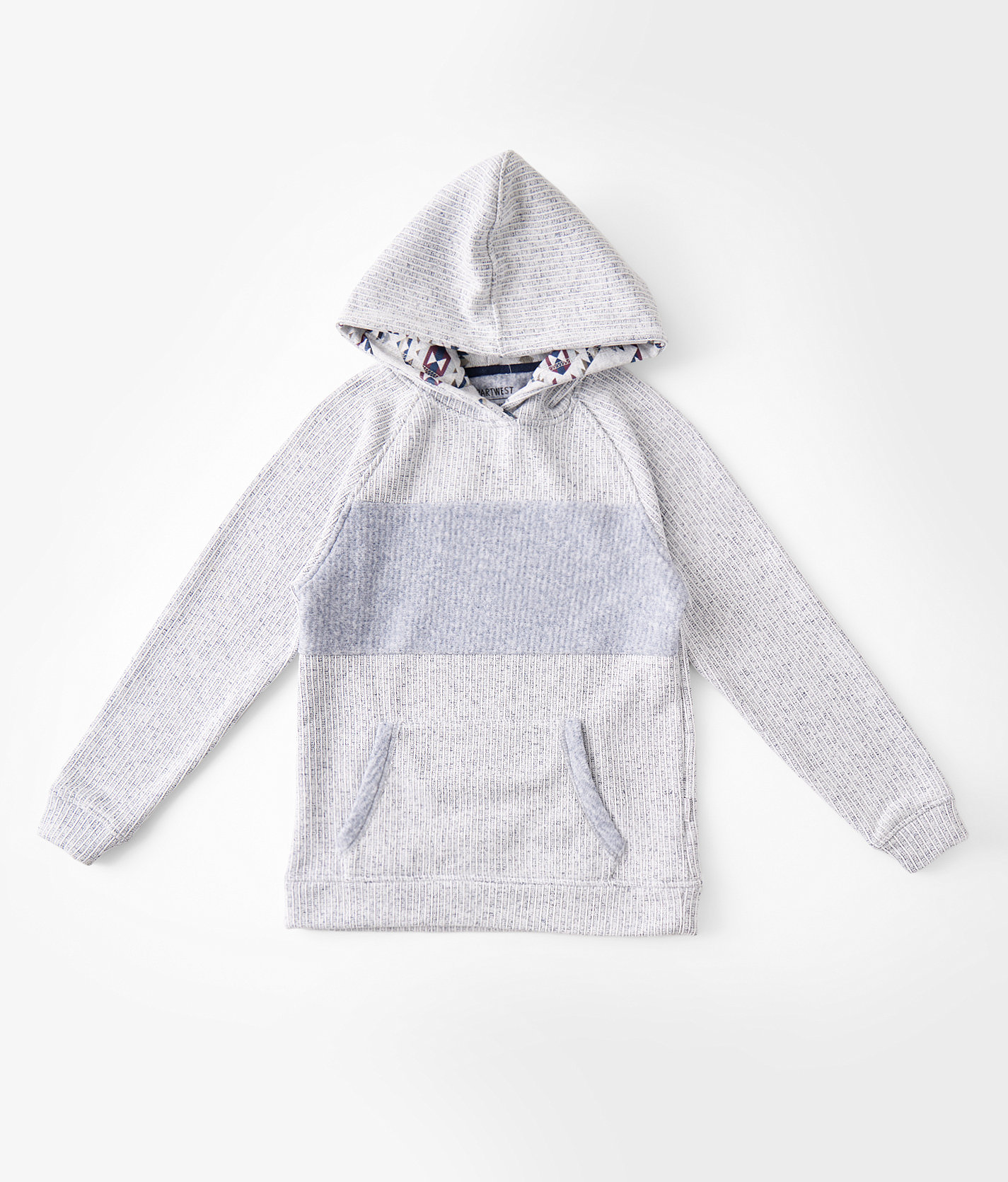 Boys - Departwest Striped Cozy Hooded Sweatshirt - Boy's Sweatshirts in Mood Indigo