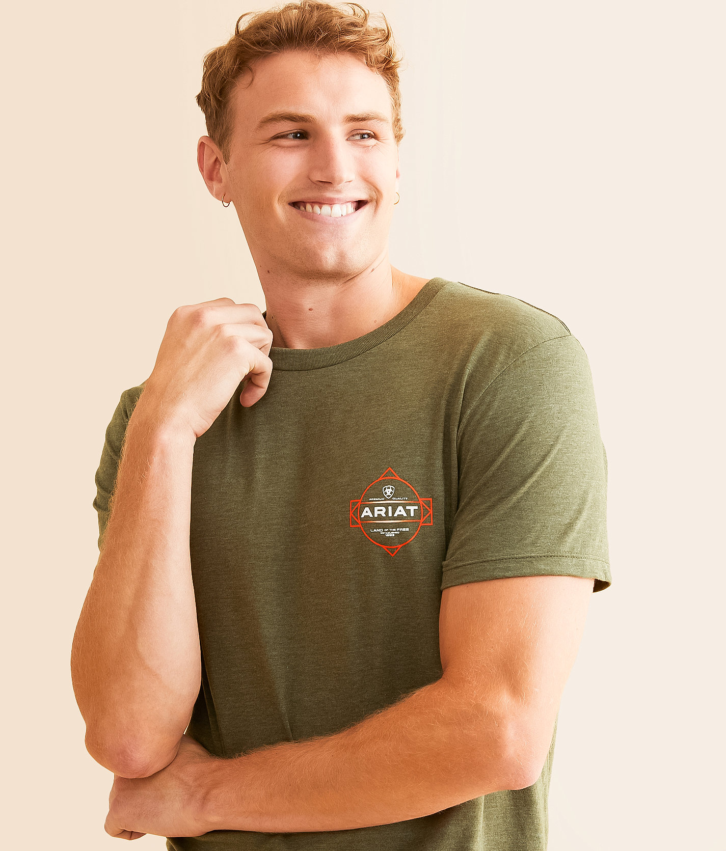 Ariat Scion Badge T-Shirt - Men's T-Shirts in Military Heather