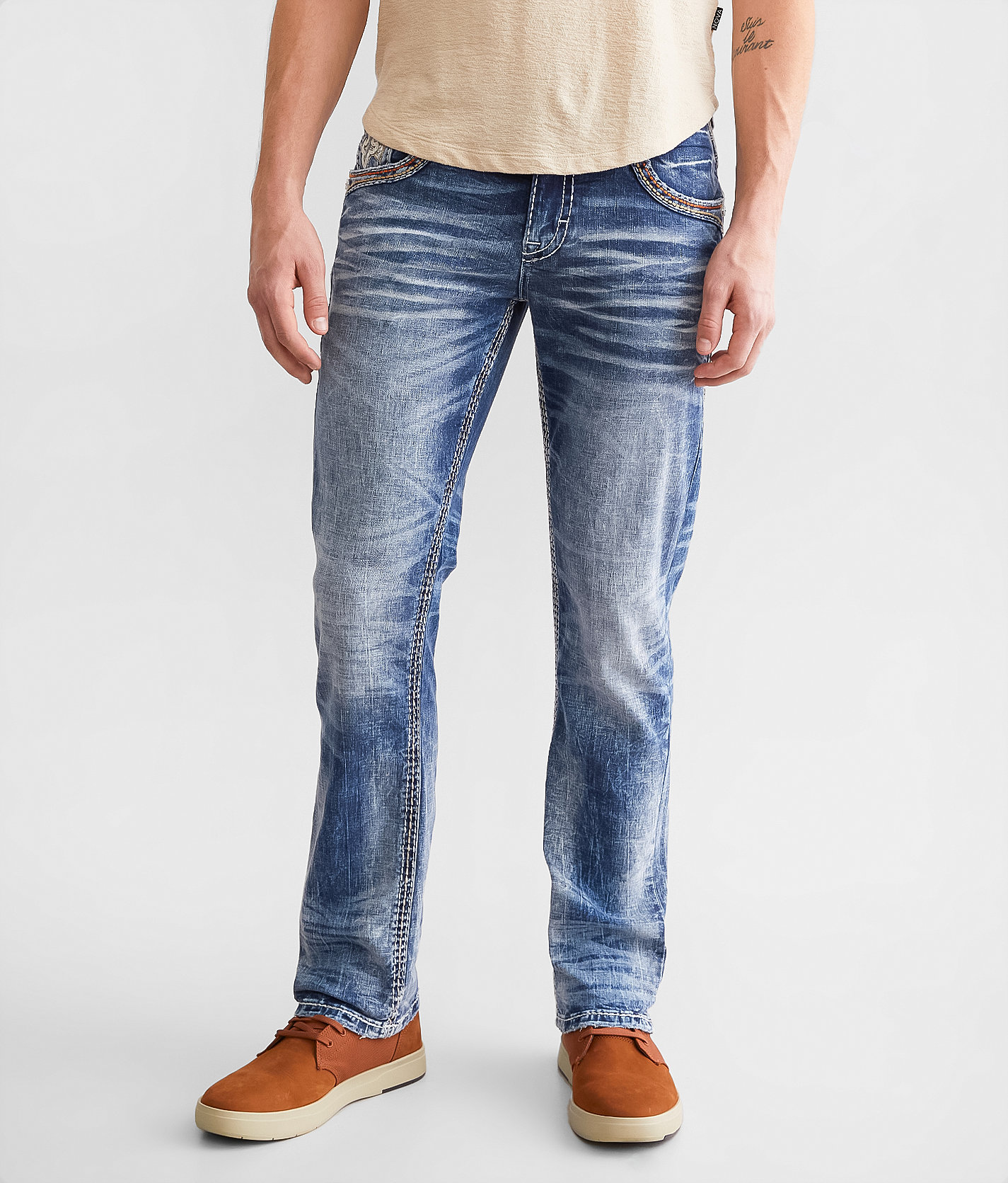 Rock Revival Benjin Slim Straight Stretch Jean - Men's Jeans in Benjin SJ200