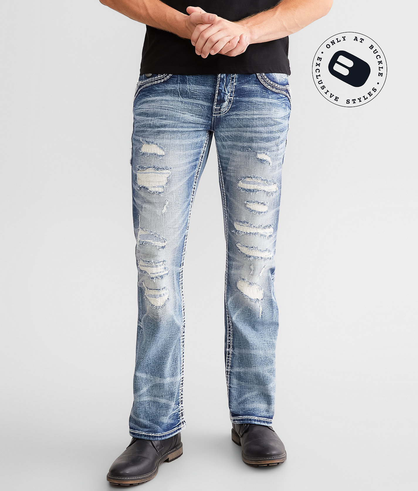 Rock Revival Merel Slim Boot Stretch Jean - Men's Jeans in Merel SB200