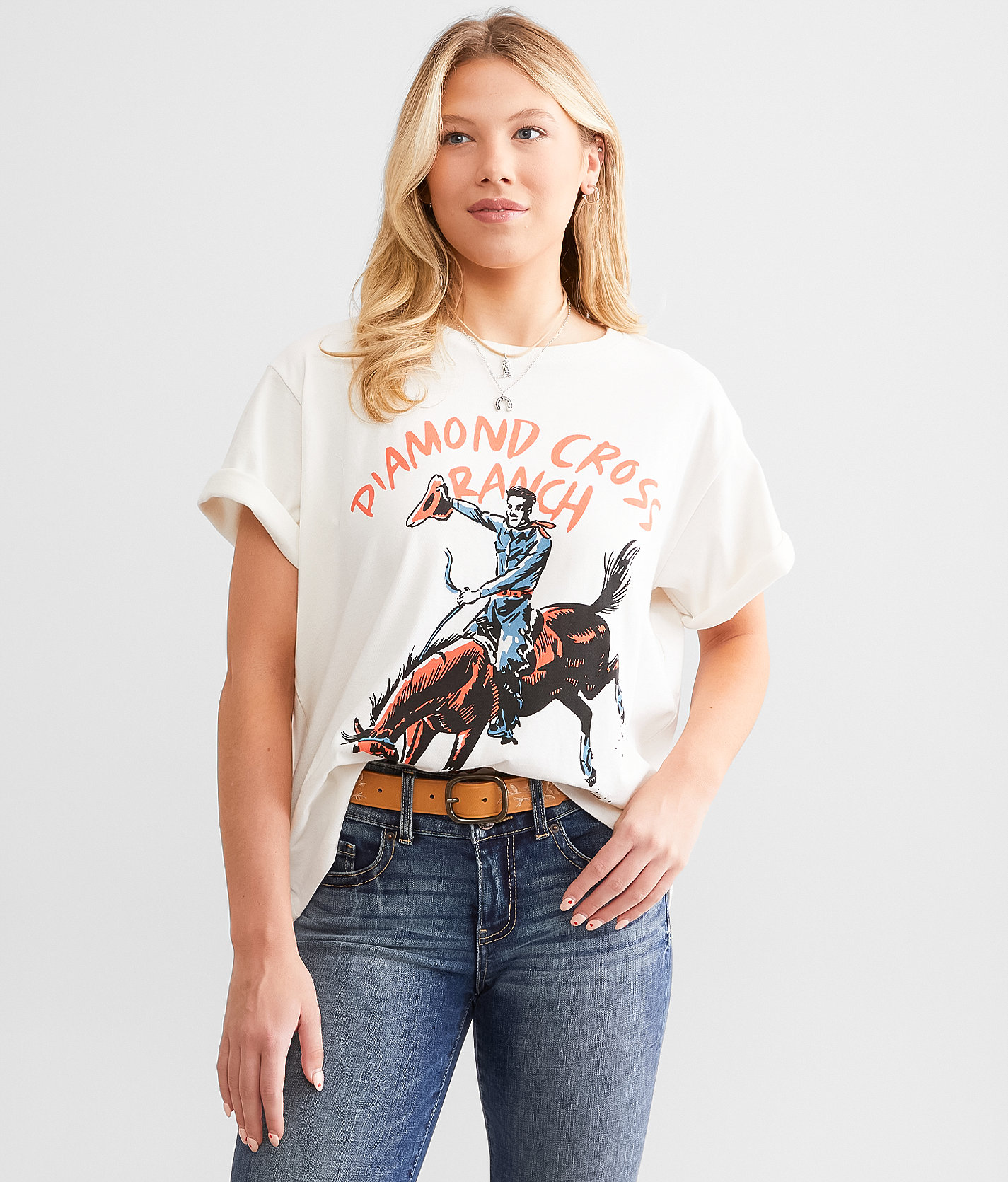 Wrangler® My First Rodeo T-Shirt - Women's T-Shirts in Marshmallow