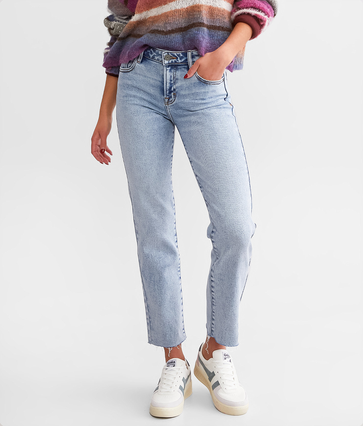 HIDDEN Chloe Cropped Straight Stretch Jean - Women's Jeans in Light