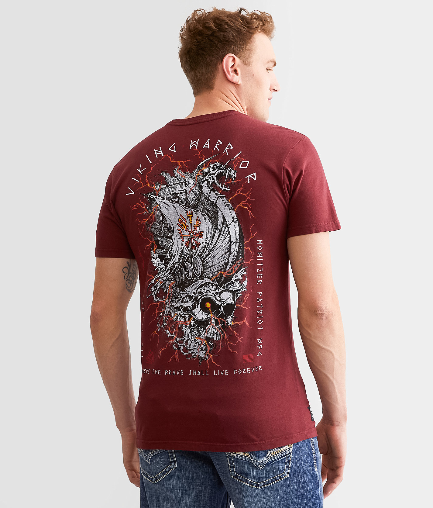 Howitzer Warrior Ship T-Shirt - Men's T-Shirts in Cabernet