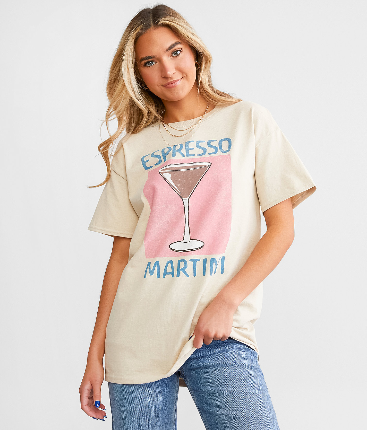 Junkfood Espresso Martini T-Shirt - Women's T-Shirts in Sand