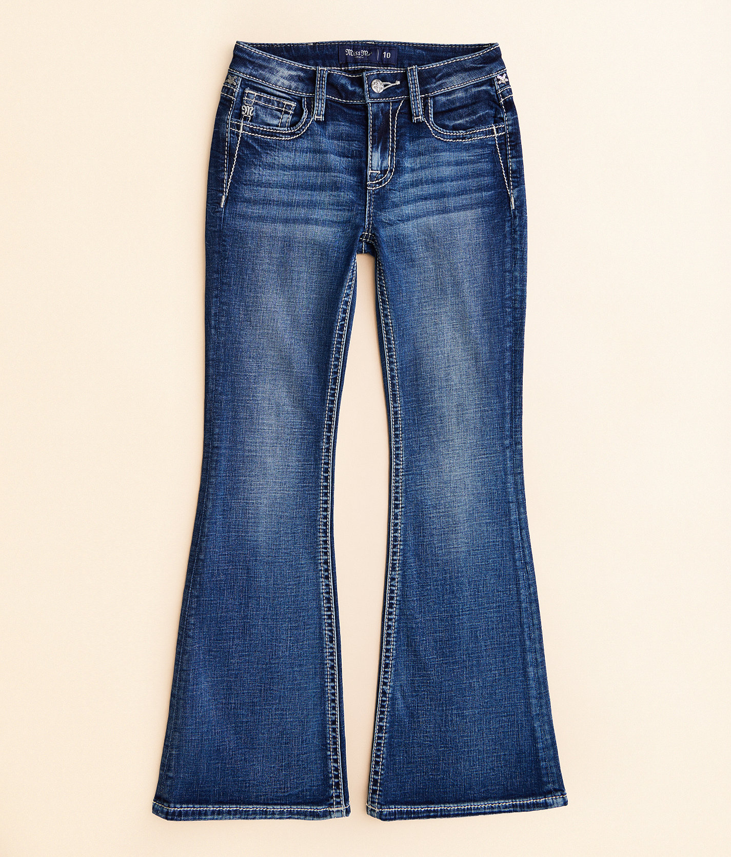 Girls - Miss Me Mid-Rise Flare Stretch Jean - Girl's Jeans in D1066