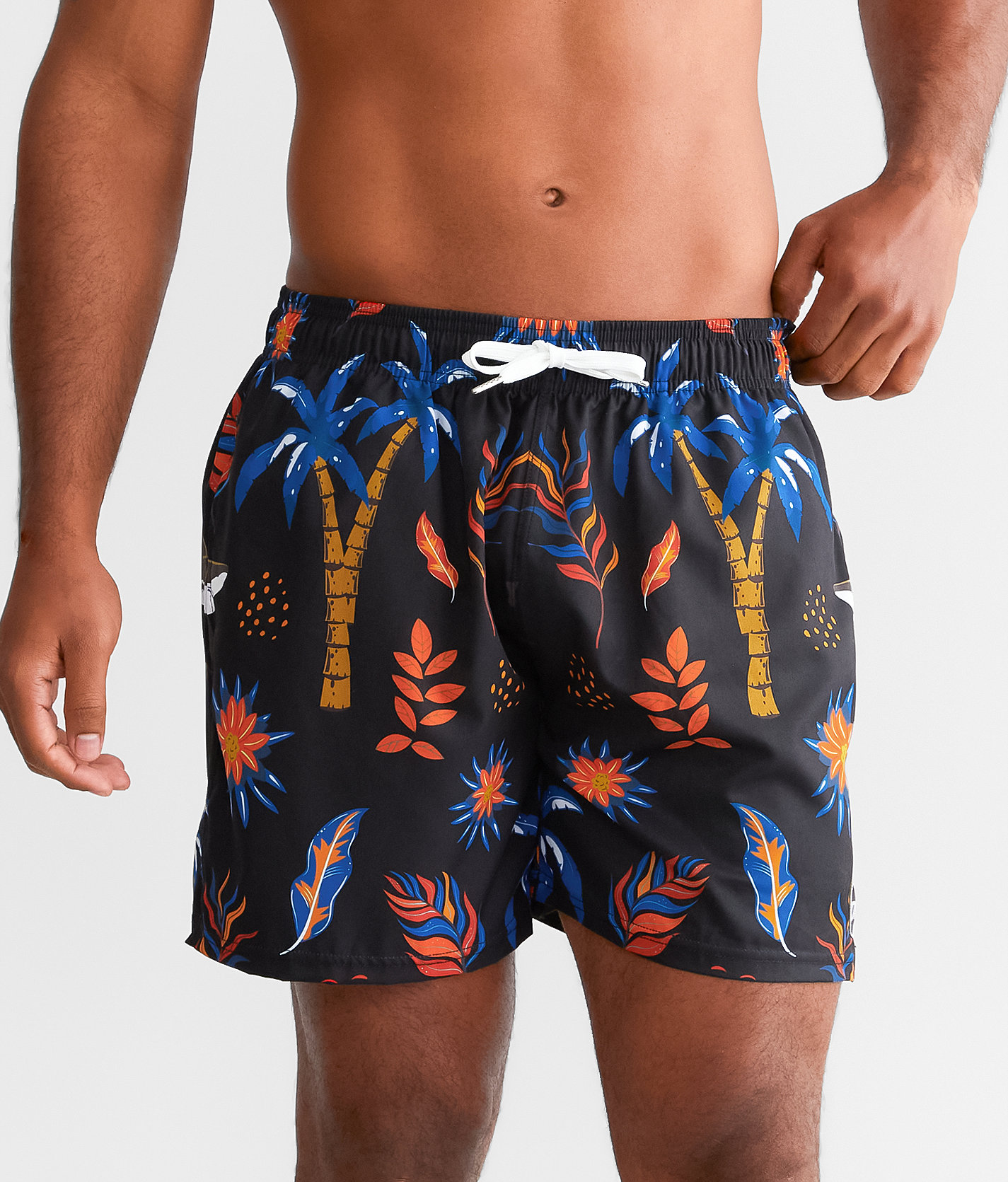 COVE Tropical Stretch Swim Trunks - Men's Swimwear in Jungle Shark