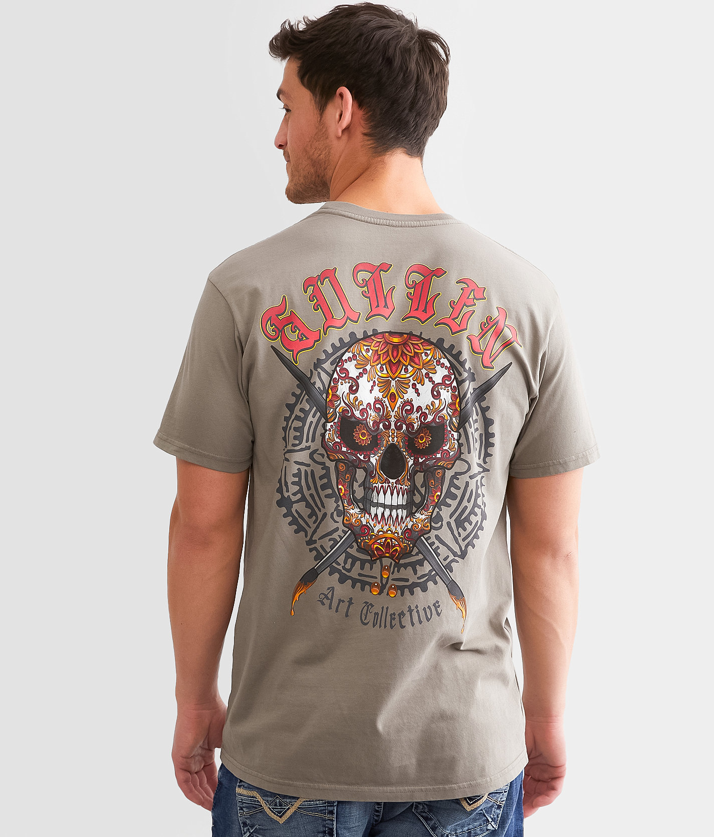 Sullen Sugar Skull T-Shirt - Men's T-Shirts in Moonmist