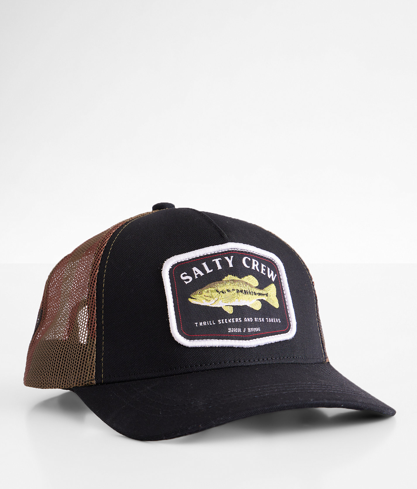Salty Crew Big Mouth Trucker Hat - Men's Hats in Black Camo